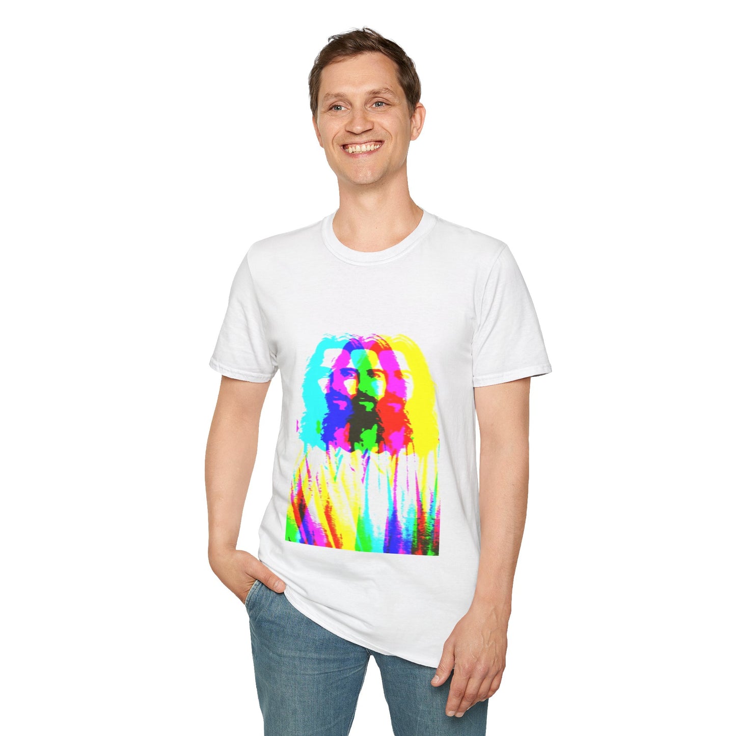 Neon Jesus Unisex Softstyle T-Shirt