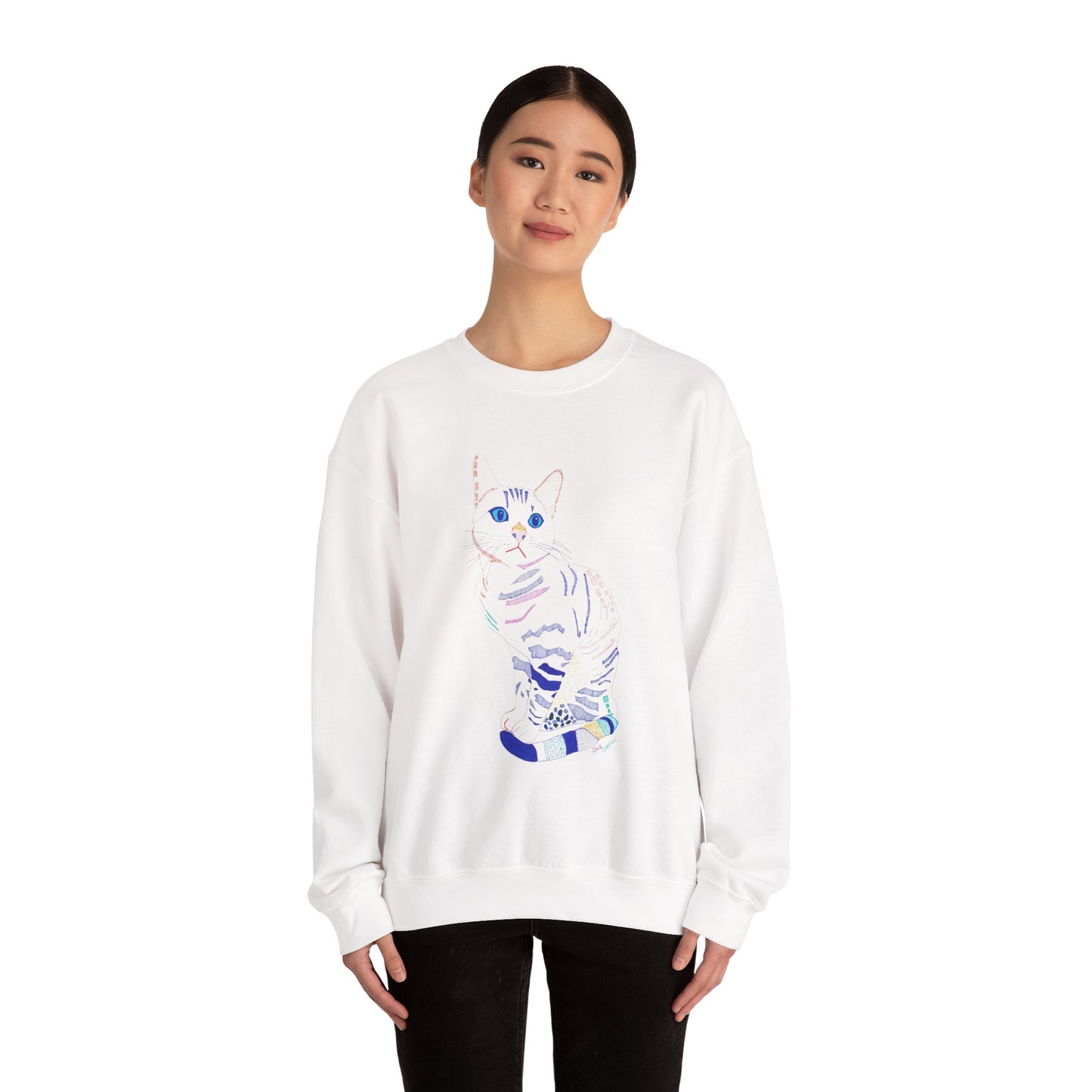 Cat Lover Sweatshirt, Cozy Cat Design, Cute Gift for Cat Owners, Unisex Crewneck, Pet Lover Apparel, Perfect for Everyday Comfort