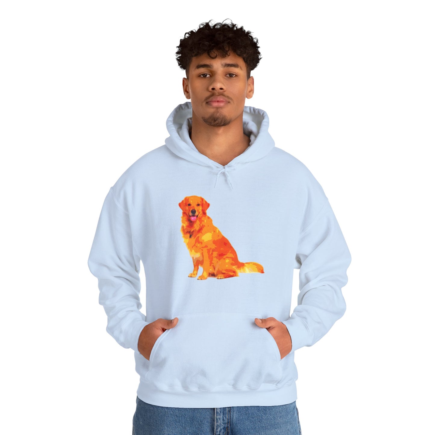 Vibrant Golden Retriever Hoodie, Pet Lover Gift, Cozy Sweatshirt, Animal Art Apparel, Dog Mom Outfit, Christmas Wear, Cute Canine Fashion