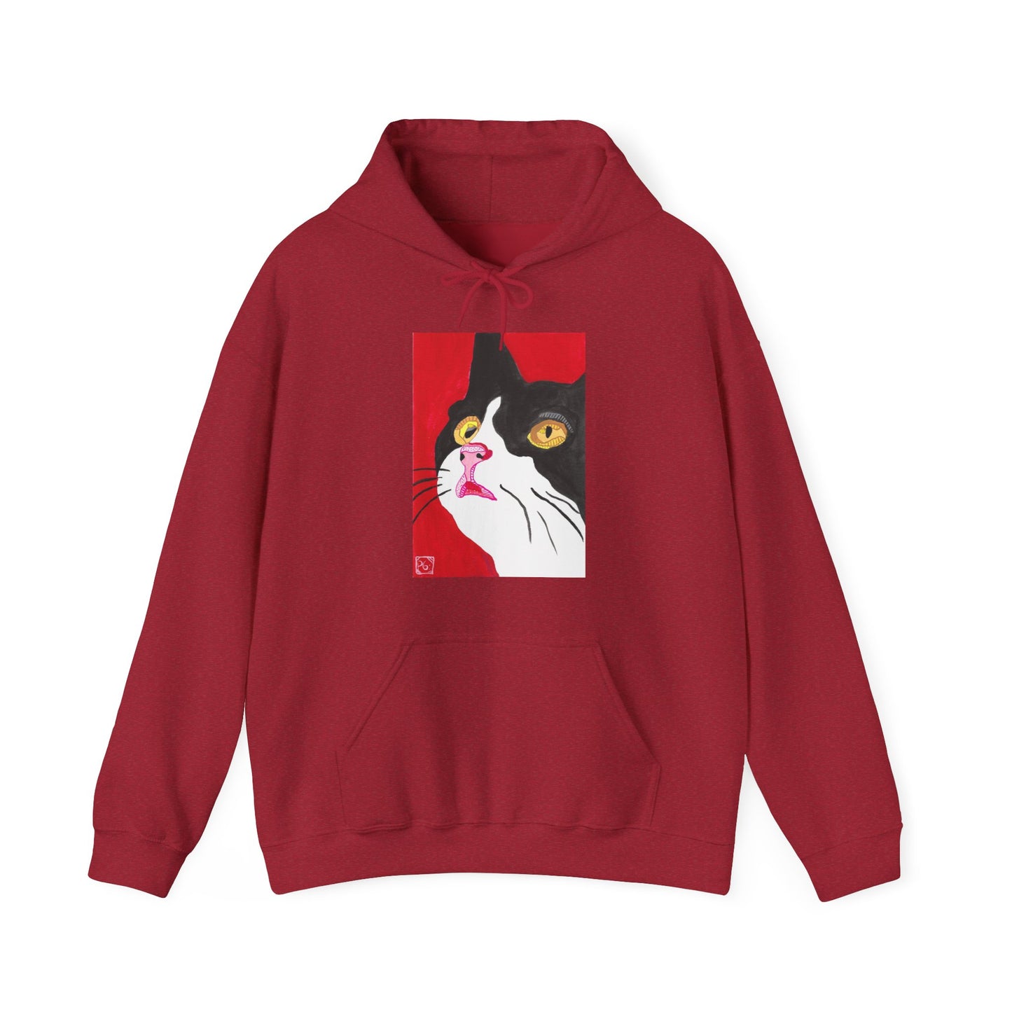 Cat Lover's Unisex Heavy Blend Hoodie - Artistic Cat Design