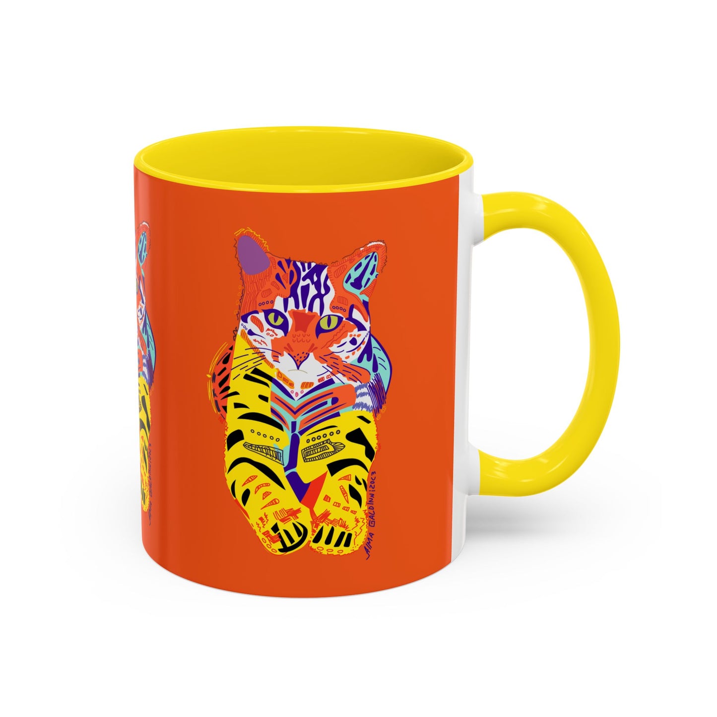 Mug - Tiger Design Accent Coffee Mug (11, 15oz)