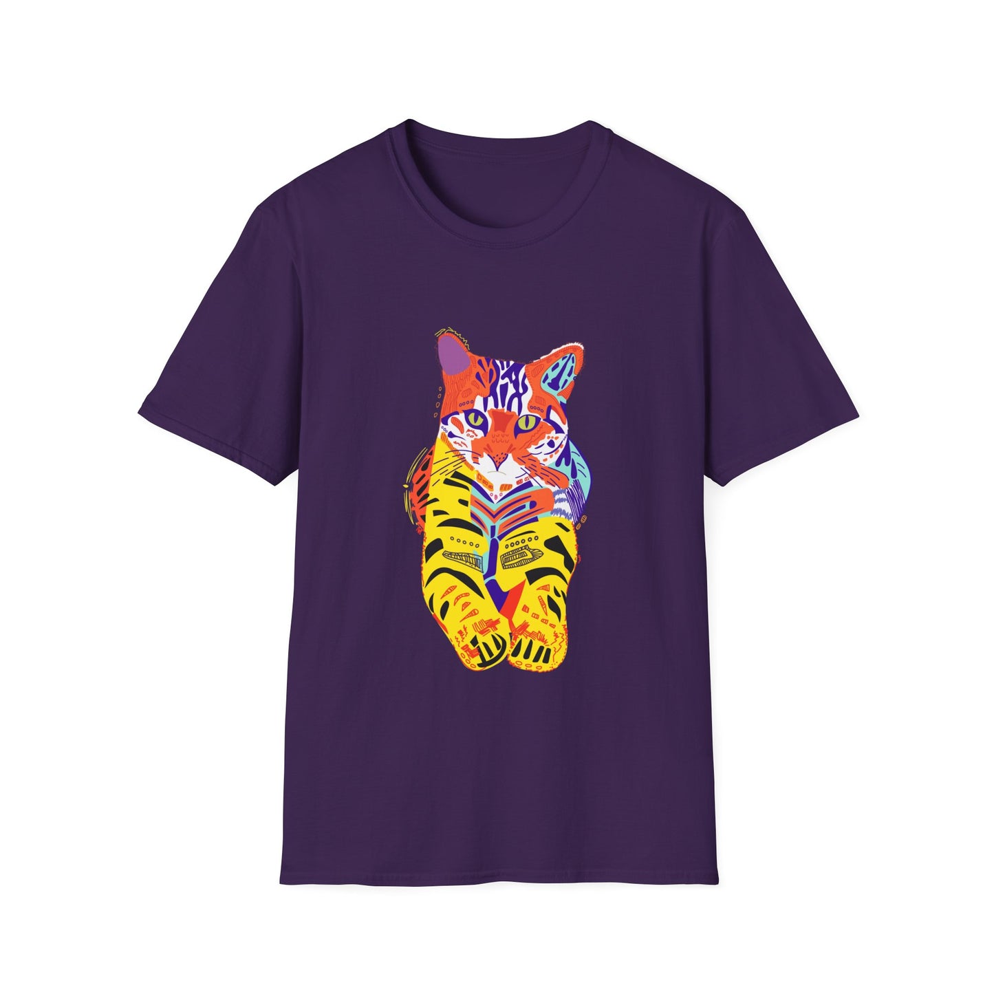 Vibrant Tiger Graphic Unisex Softstyle T-Shirt