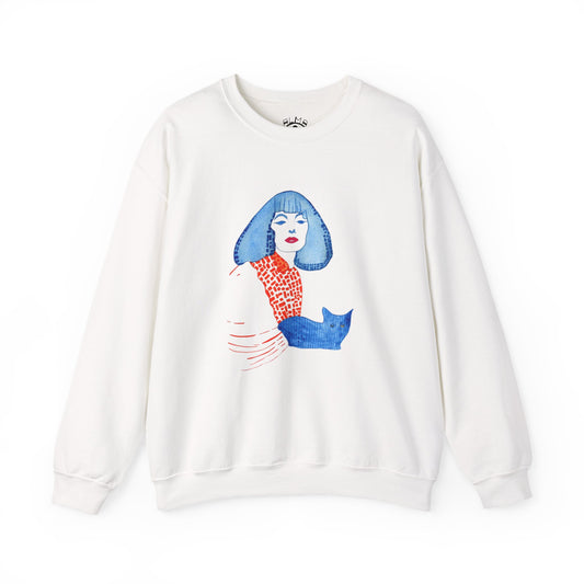 Cleopatra & Cat Unisex Heavy Blend™ Crewneck Sweatshirt