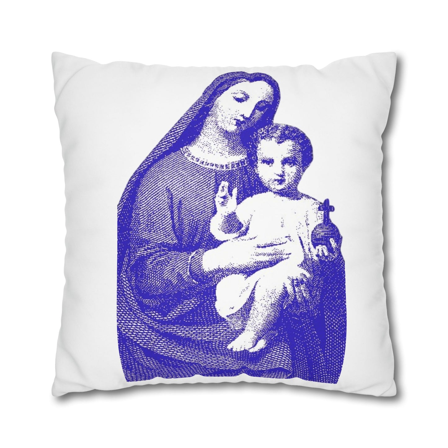 Saint Mary Square Poly Canvas Pillowcase