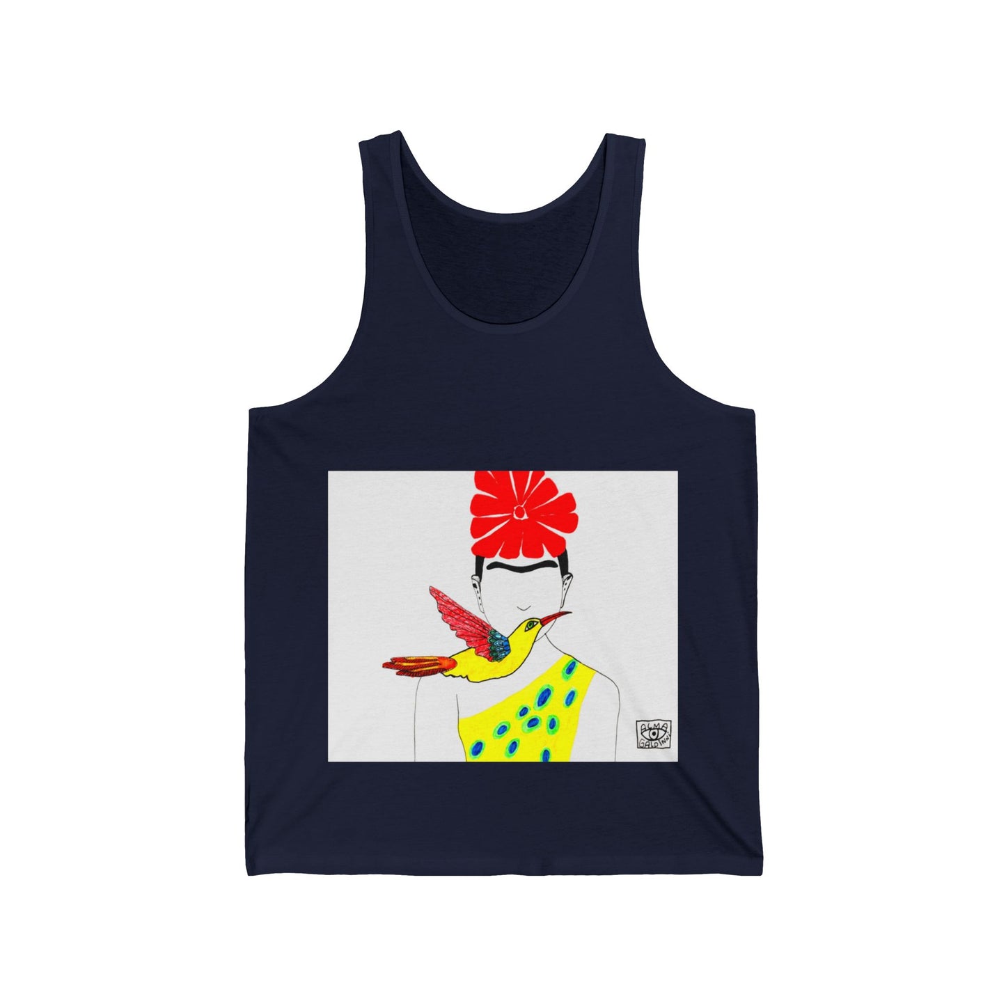 Frida Tank, Unisex Jersey Tank Top, Summer Fashion, Artistic Gift, Casual Wear, Beach Vibes, Festival Attire