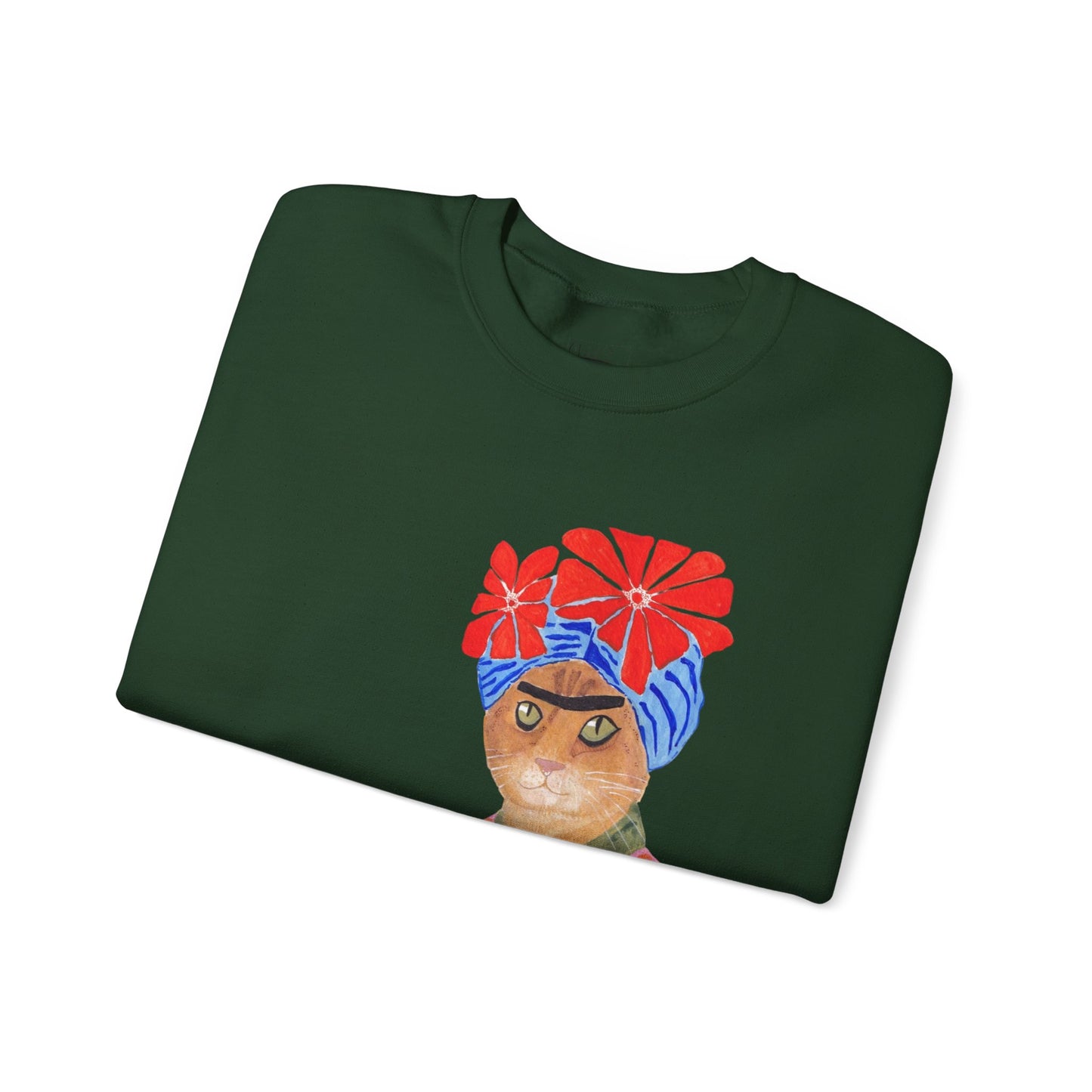 Frida Cat Unisex Heavy Blend™ Crewneck Sweatshirt