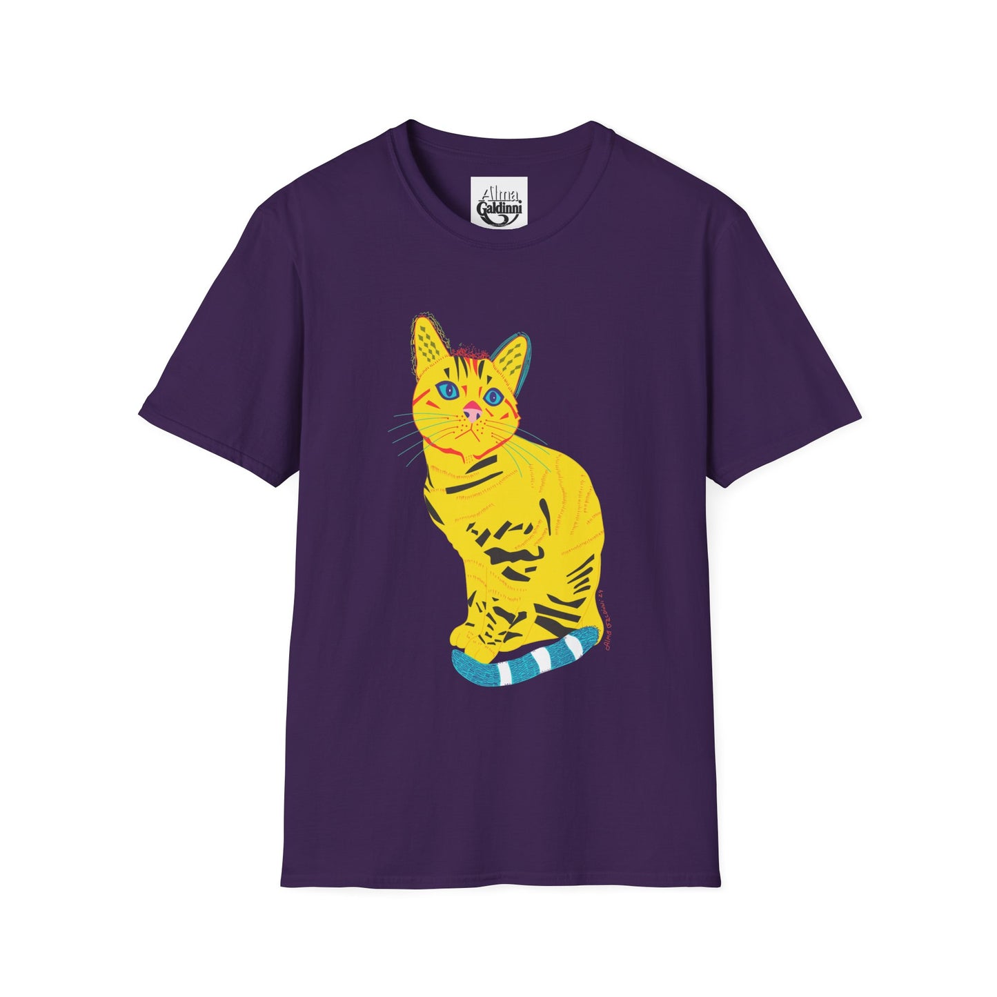 Yellow Cat Unisex Softstyle T-Shirt