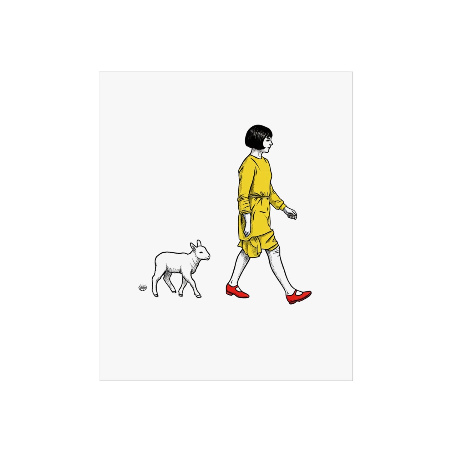 Violet and the lamb Fine Art Posters