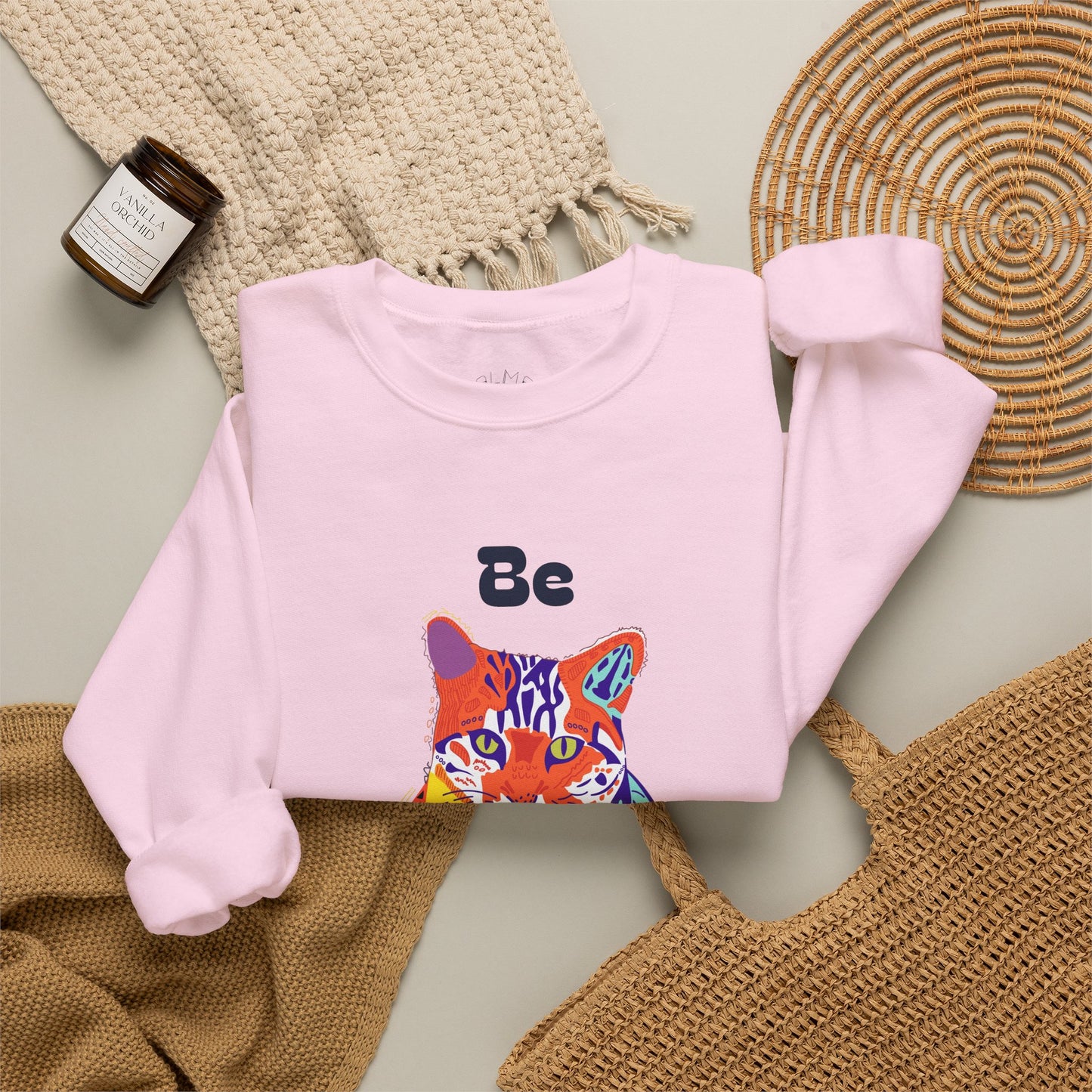Tiger Cat Be Strong Unisex Heavy Blend™ Crewneck Sweatshirt