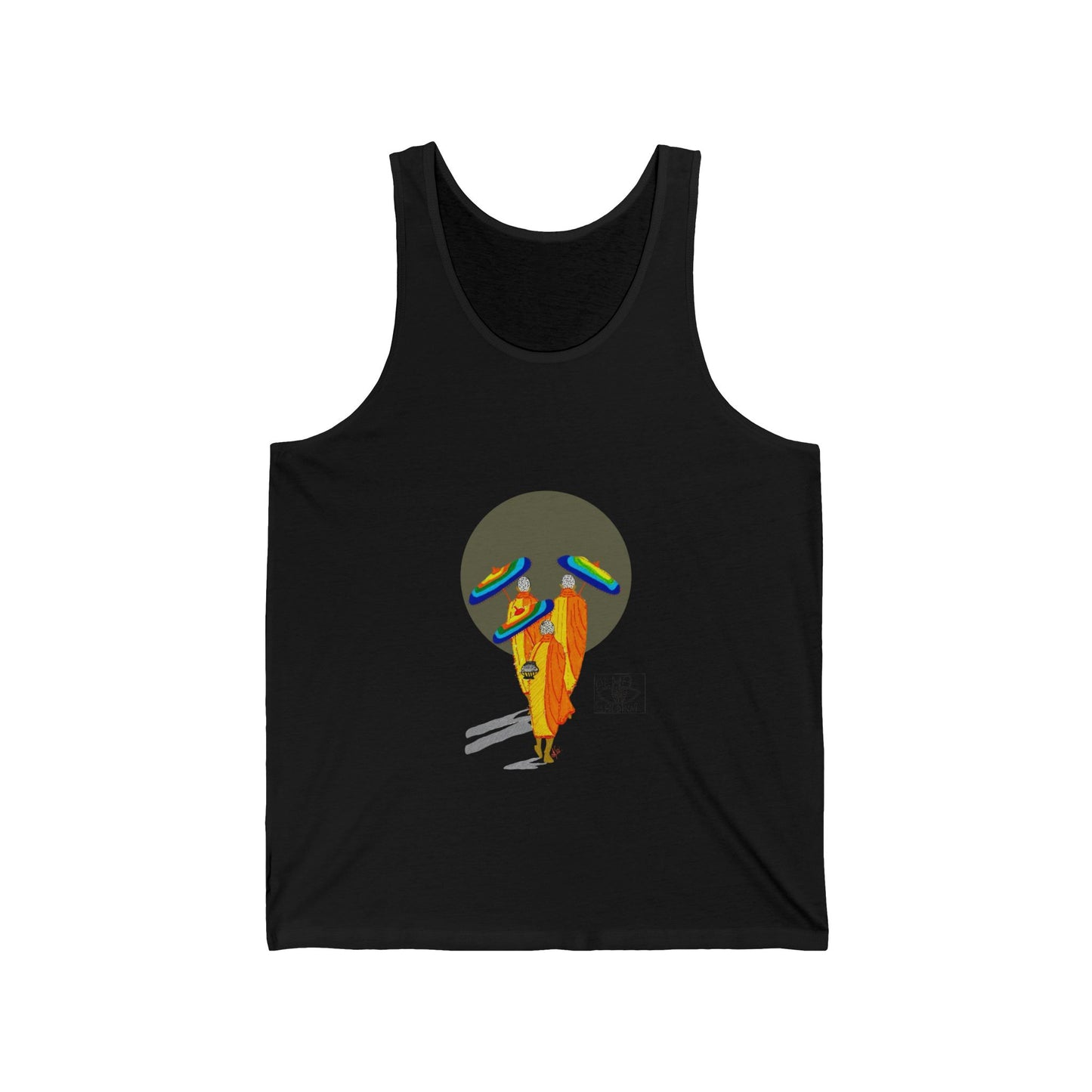 Vibrant Unisex Jersey Tank - Retro Art Tee, Summer Fashion, Beach Wear, Festival Apparel, Casual Outfit