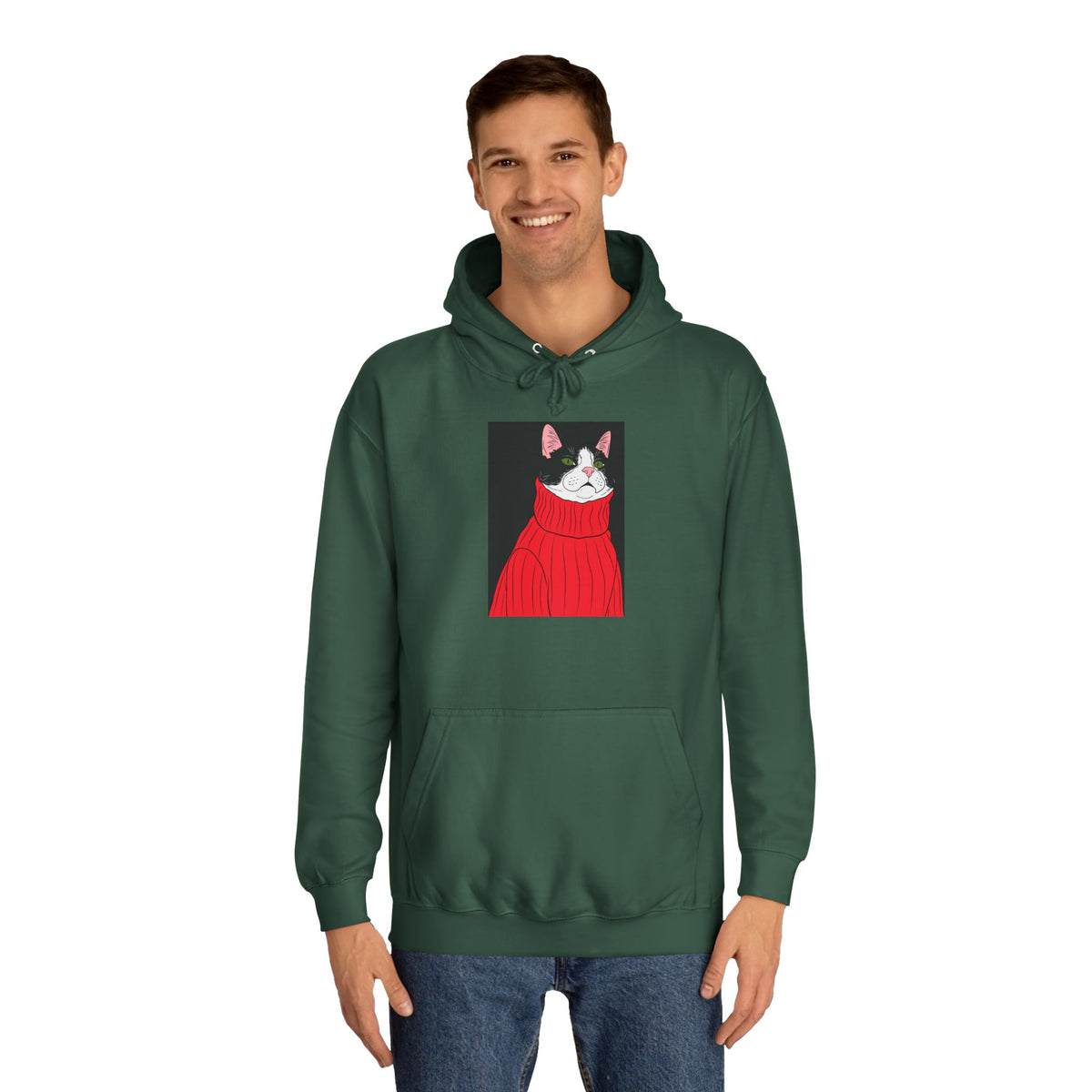 Lazy cat Unisex College Hoodie