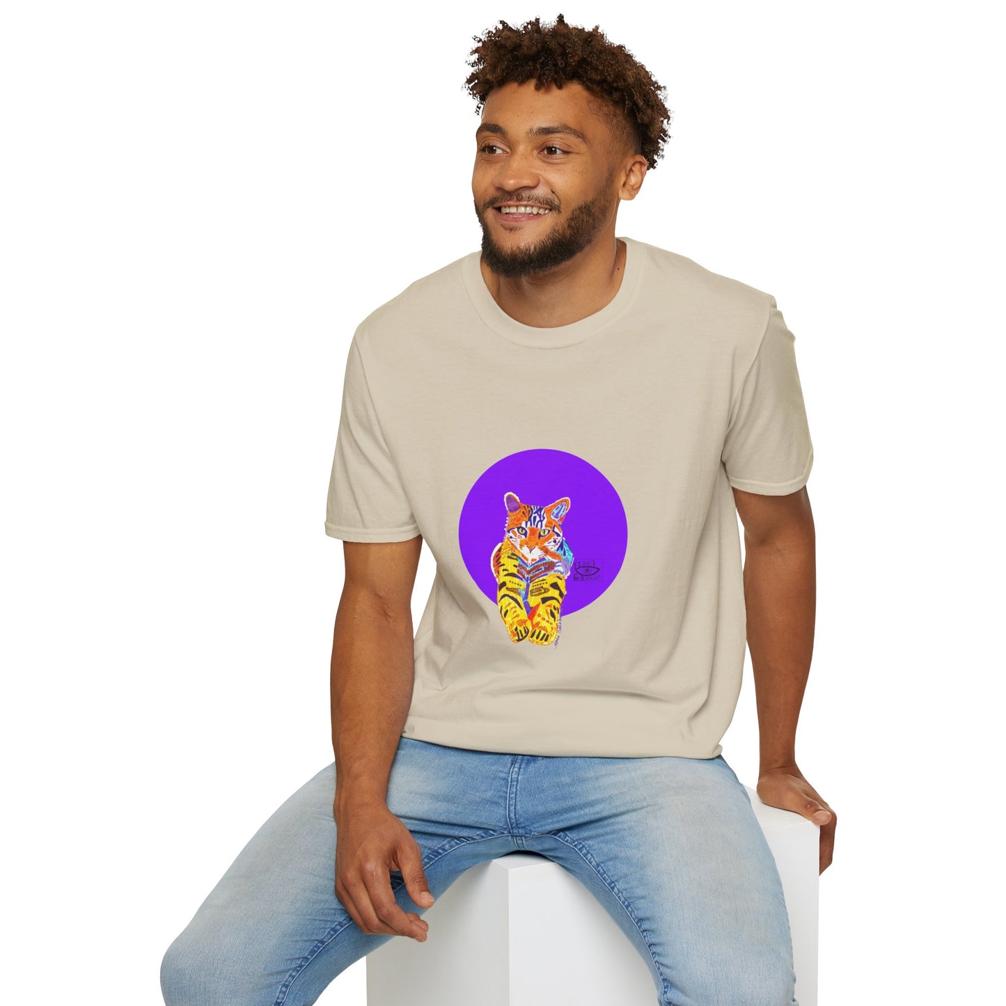 Vibrant Tiger Graphic T-Shirt, Colorful Art Tee for Animal Lovers, Unique Gift for Birthdays and Special Occasions, Unisex Softstyle Tee