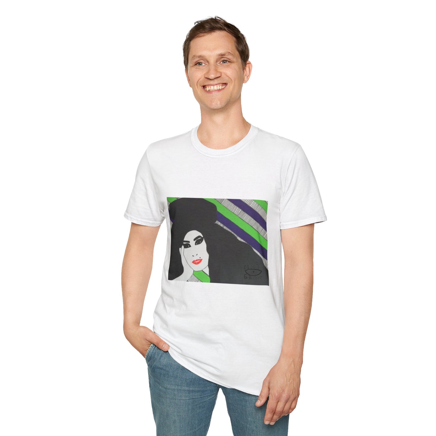 Artistic Amy Portrait T-Shirt, Casual Wear, Unique Gift, Pop Culture Apparel, Unisex Fashion, Everyday Comfort