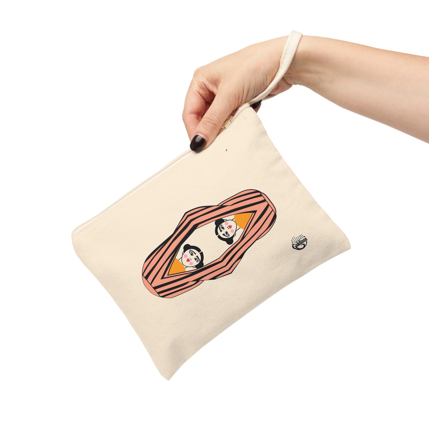 Twins Frida Kahlo Accessory Zipper Pouch | Unique Bag for Organizing Essentials | Perfect for Gifts & Everyday Use