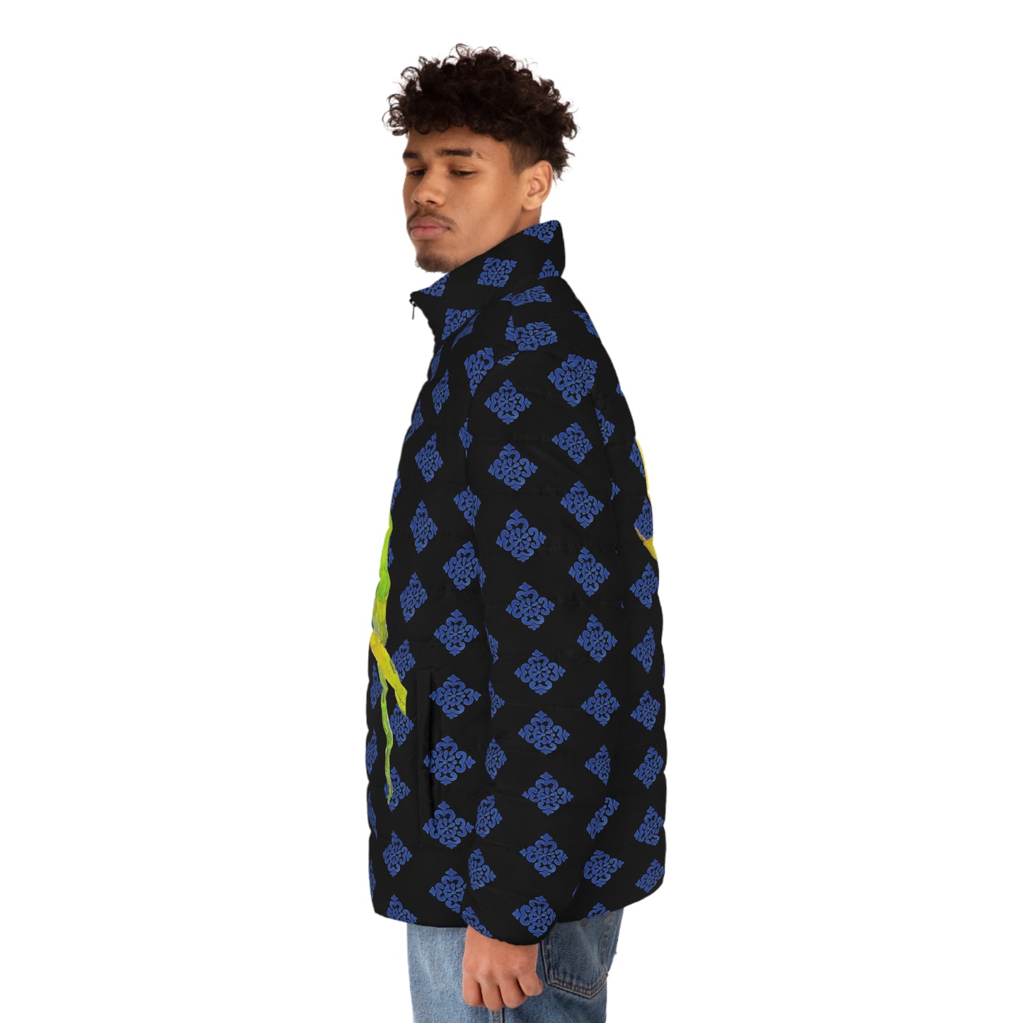 Parrot Men's Puffer Jacket (AOP)