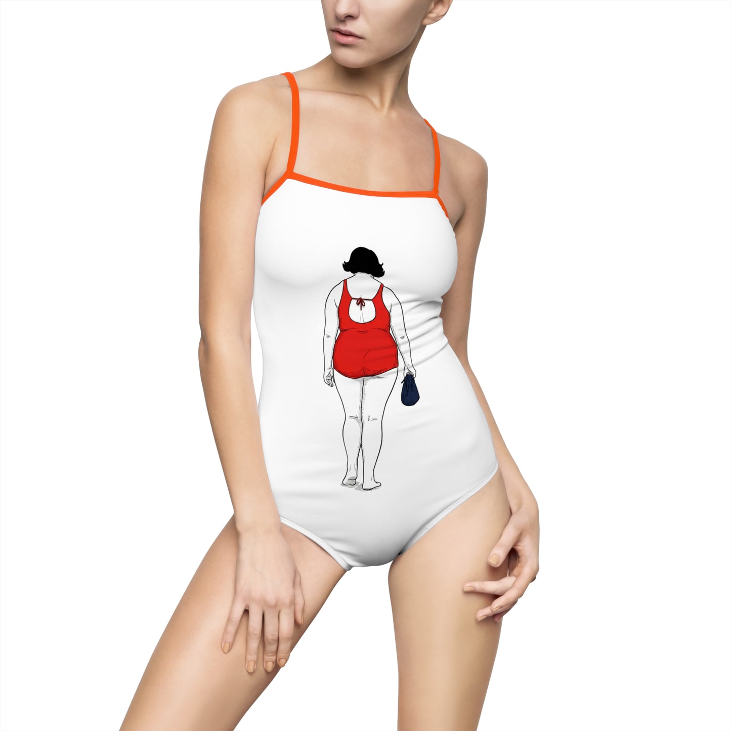 Elegant beach girl Women's One-piece Swimsuit (AOP)
