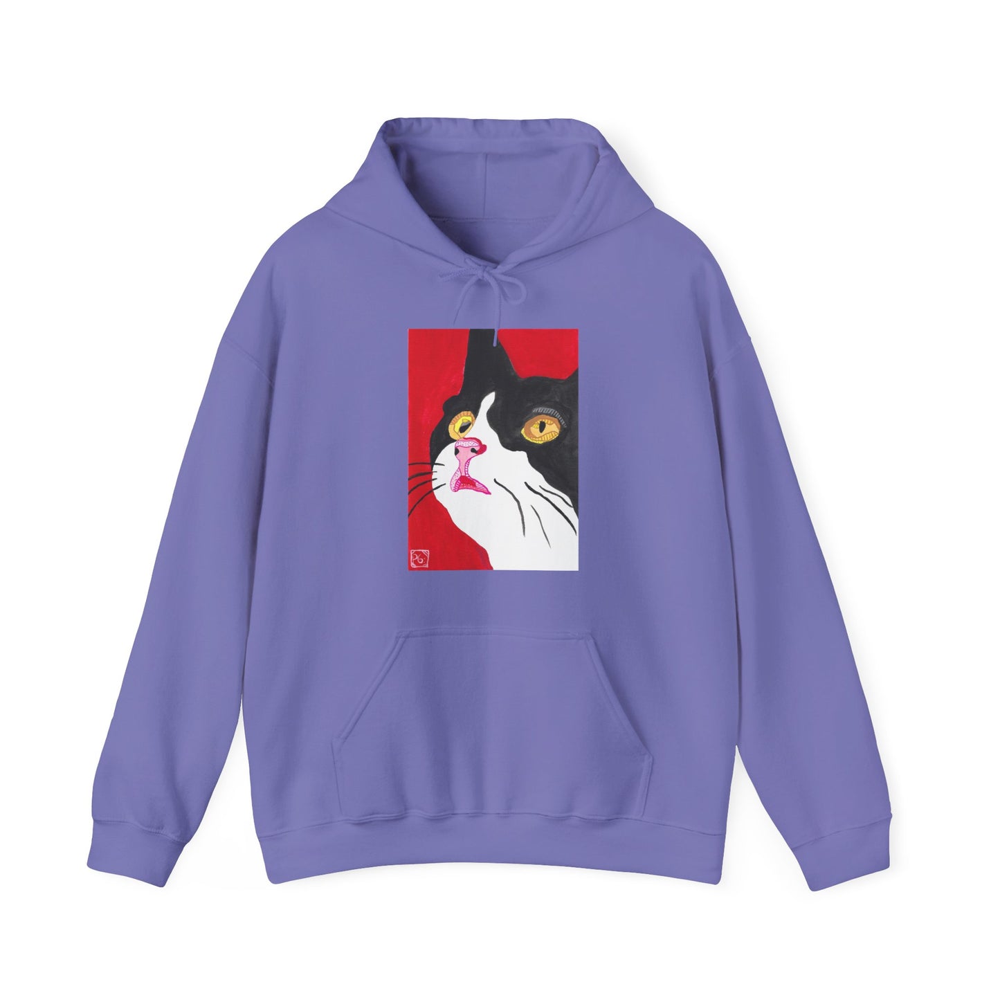 Cat Lover's Unisex Heavy Blend Hoodie - Artistic Cat Design