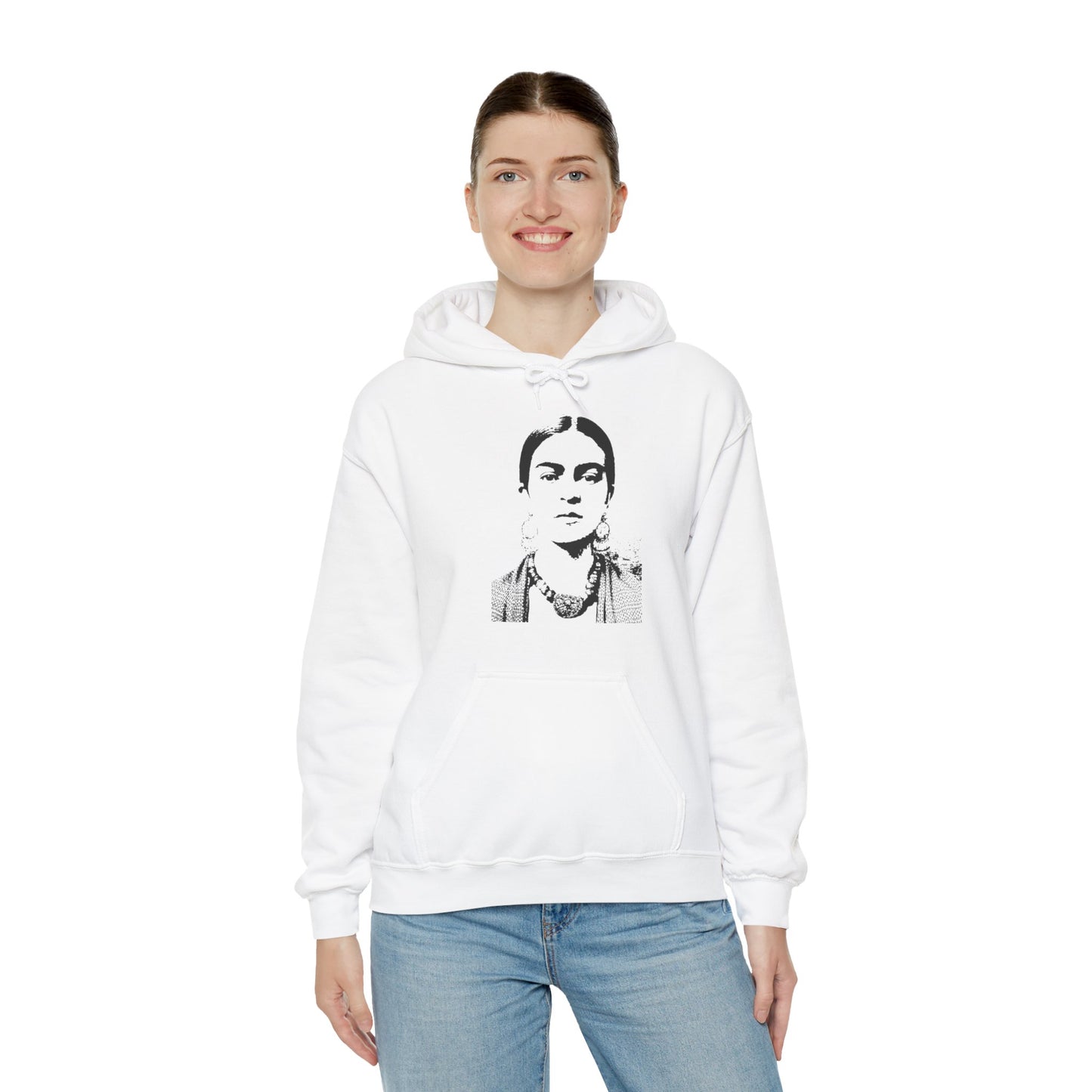 Frida Kahlo Inspired Hooded Sweatshirt - Unisex Warm Hoodie, Art Lover Gift, Vintage Style Clothes, Bohemian Fashion, Cozy Casual Wear