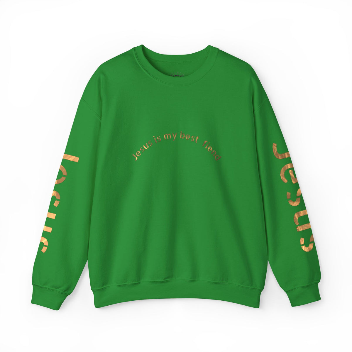 Jesus Gold Script Crewneck Sweatshirt