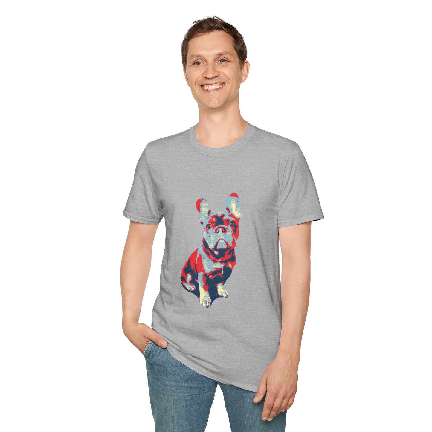 French Buldog Unisex Softstyle T-Shirt