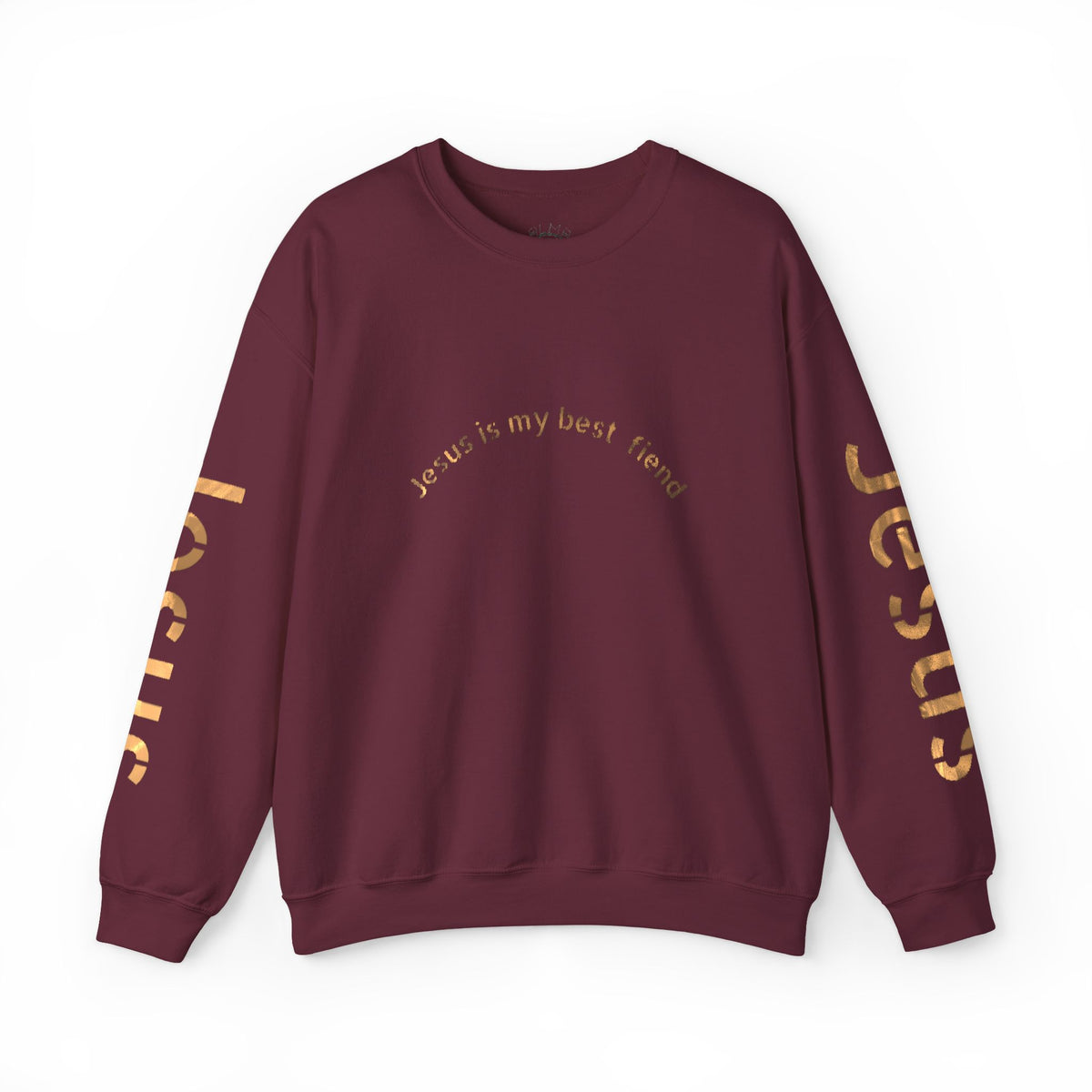 Jesus Gold Script Crewneck Sweatshirt
