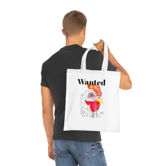 Wanted Rooster Cotton Tote Bag - Stylish Eco-Friendly Shopping Bag