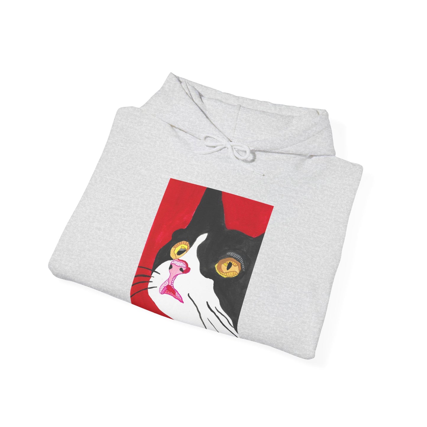 Cat Lover's Unisex Heavy Blend Hoodie - Artistic Cat Design