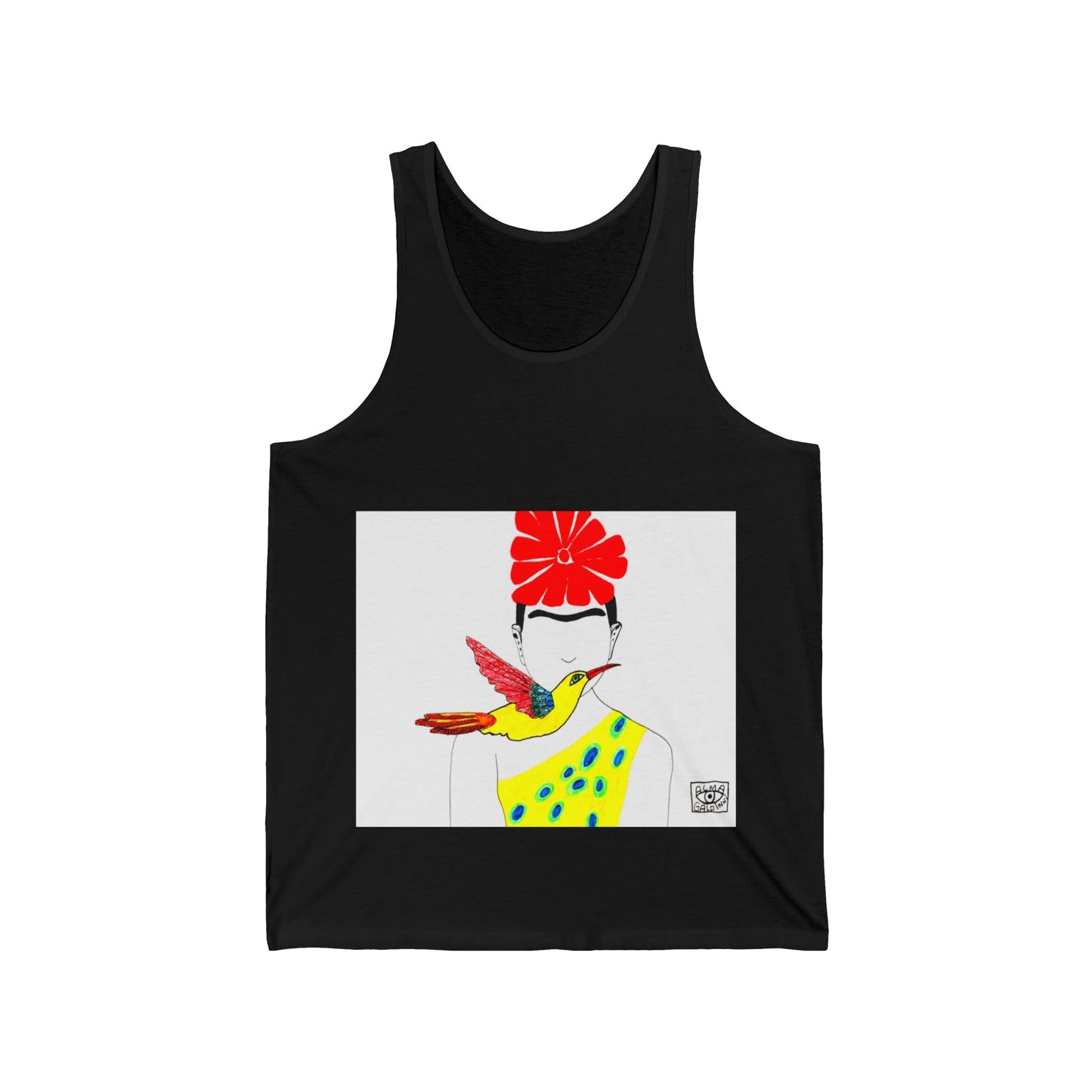 Frida Tank, Unisex Jersey Tank Top, Summer Fashion, Artistic Gift, Casual Wear, Beach Vibes, Festival Attire