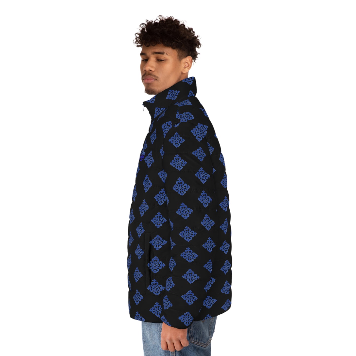Tiger Men's Puffer Jacket (AOP)