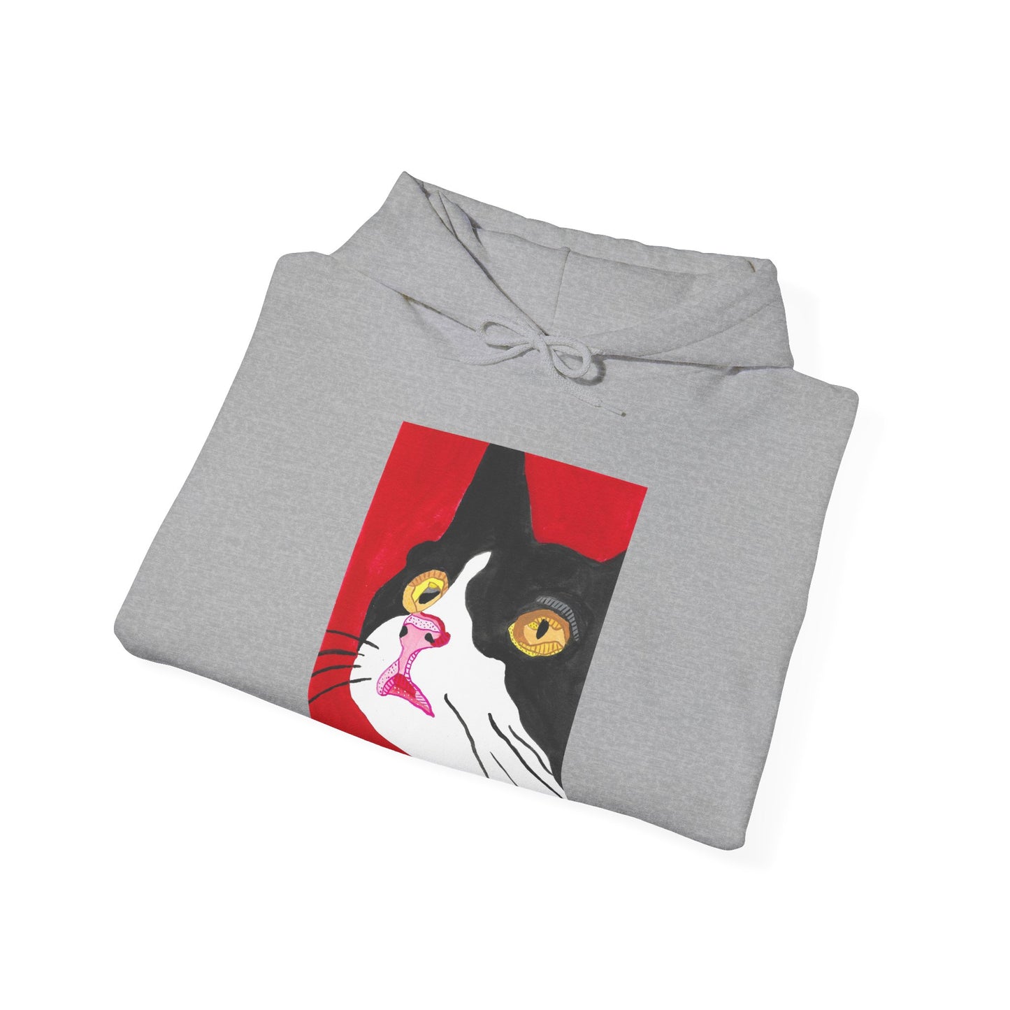 Cat Lover's Unisex Heavy Blend Hoodie - Artistic Cat Design