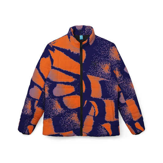 Blue Butterfly Women’s Puffer Jacket (AOP)