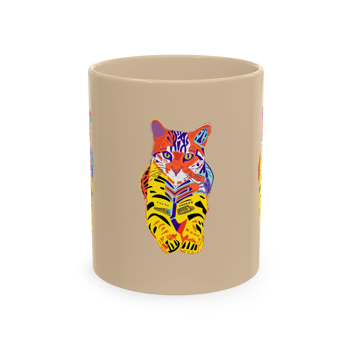 Tiger Cat Traditional Ceramic Mug
