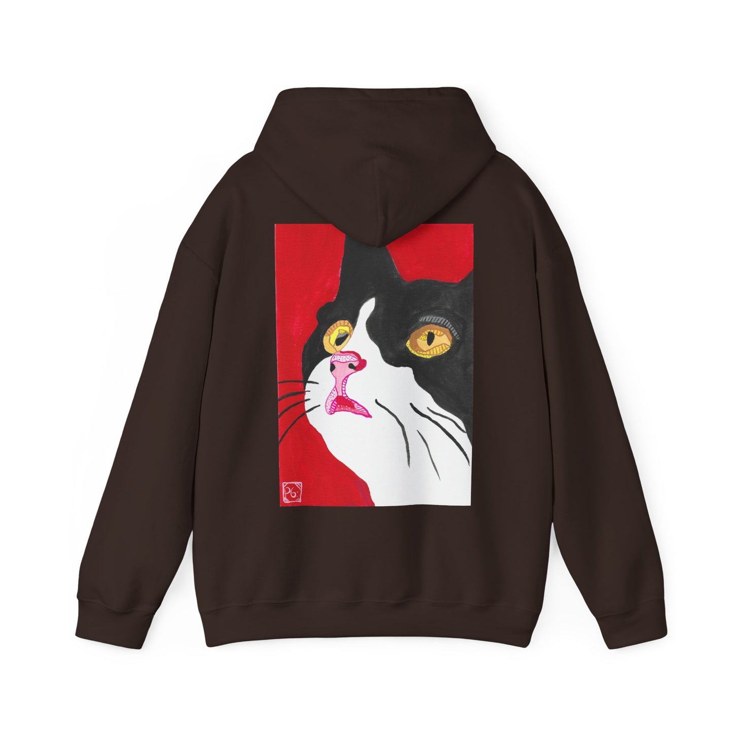 Cat Lover's Unisex Heavy Blend Hoodie - Artistic Cat Design