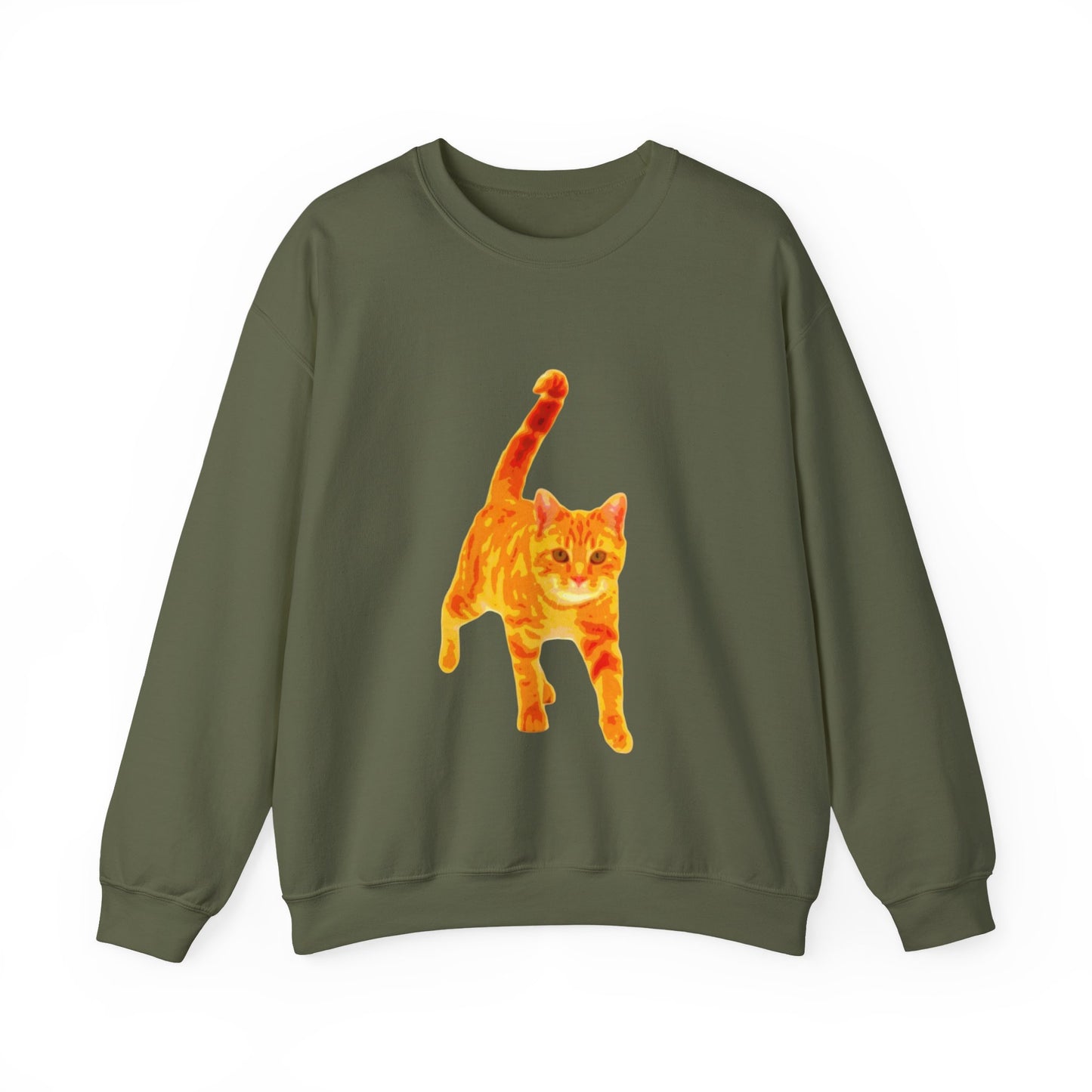 Cat Lover's Cozy Crewneck Sweatshirt - Perfect Gift for Pet Owners, Animal Lovers, Casual Wear, Birthdays, Cat-Themed Apparel