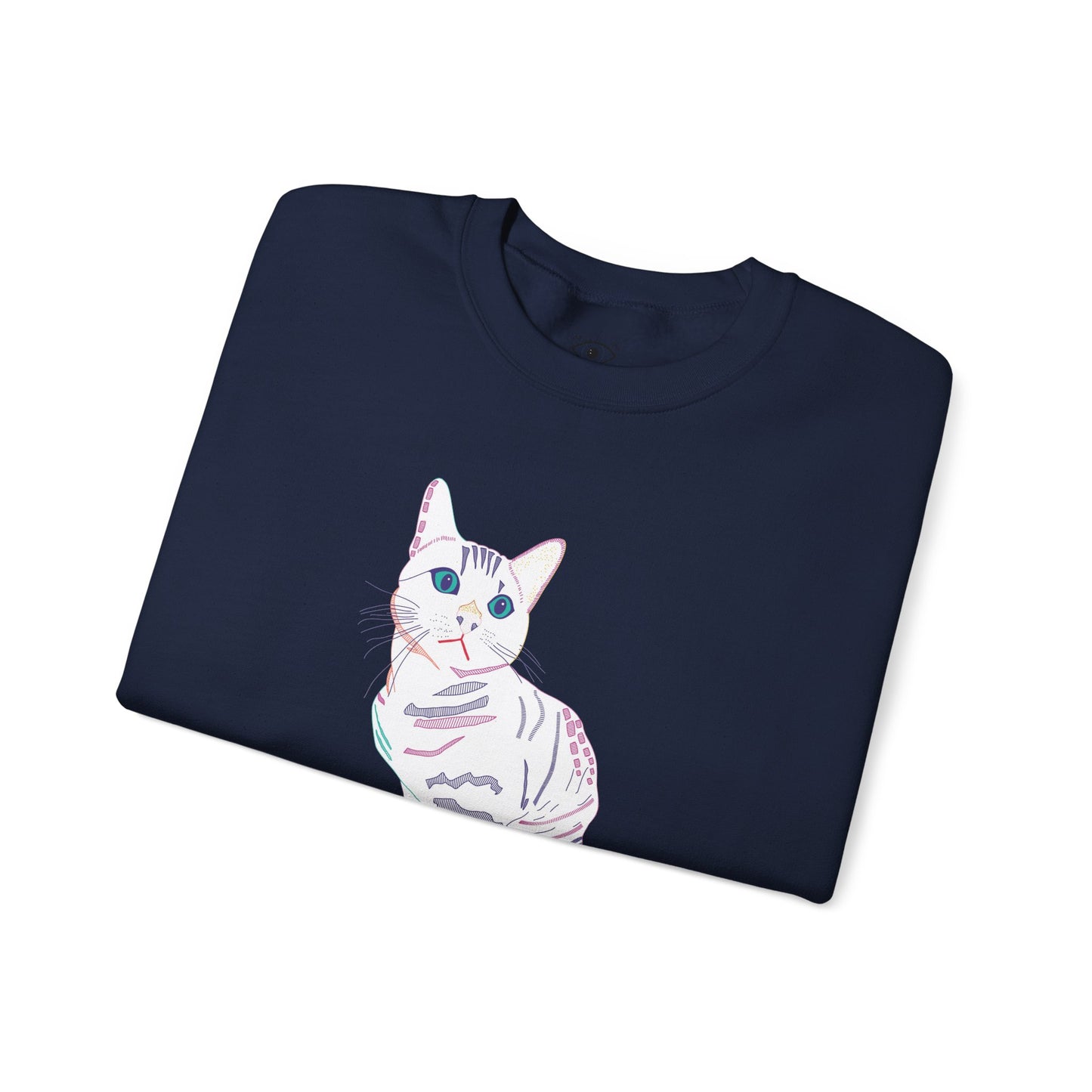 White Cat Unisex Heavy Blend™ Crewneck Sweatshirt