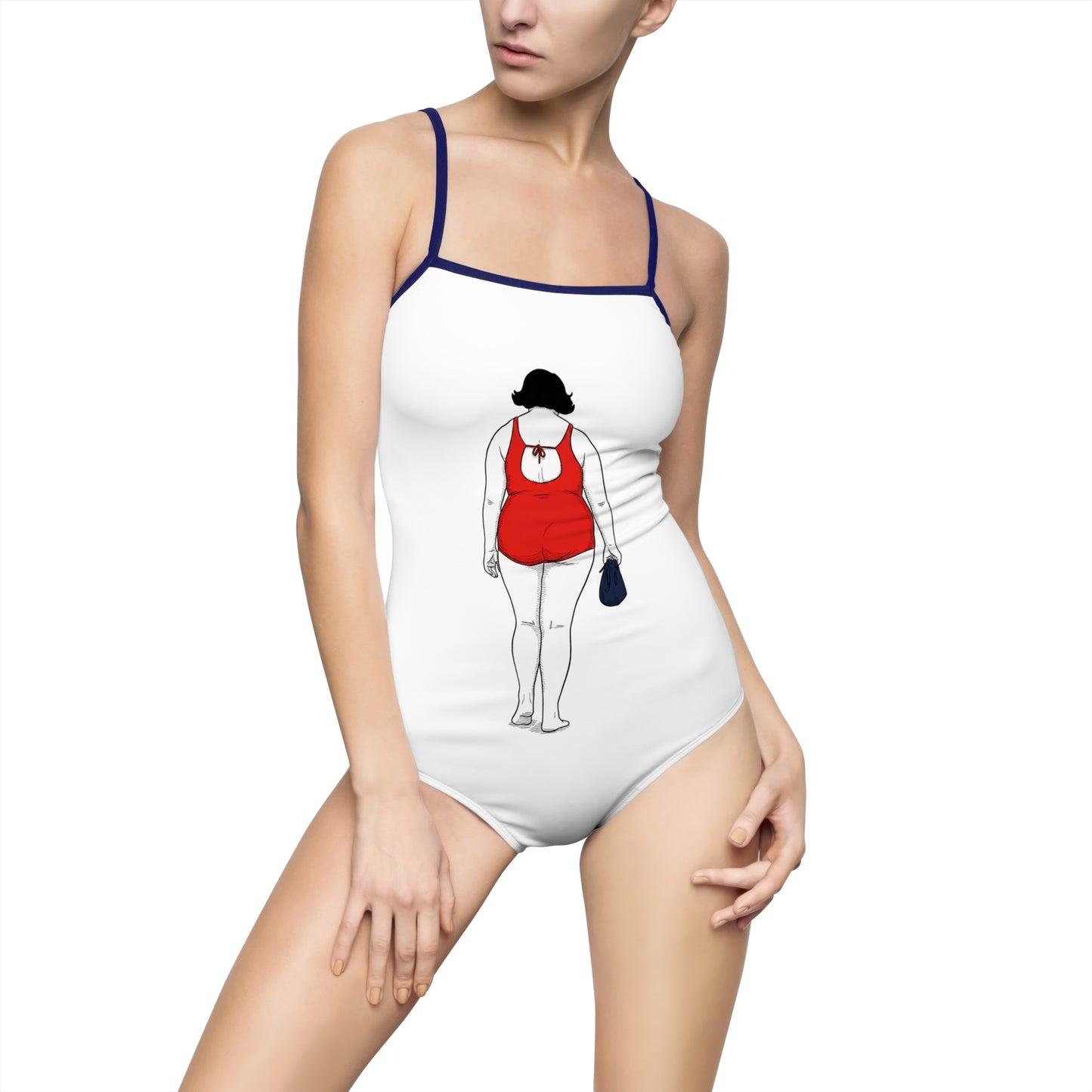 Elegant beach girl Women's One-piece Swimsuit (AOP)