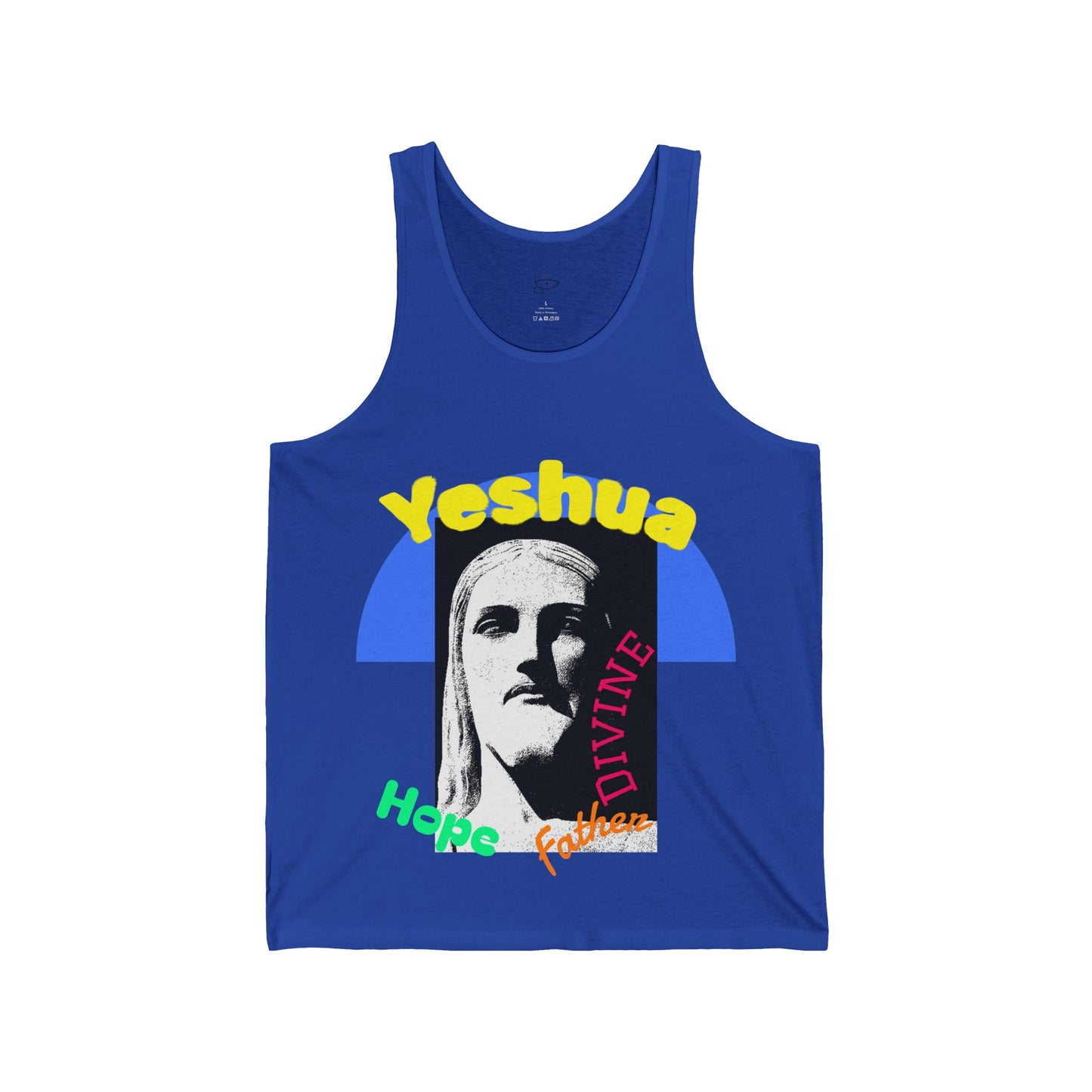 Yeshua Unisex Jersey Tank - Embrace Hope, Faith, Divine Style, Great for Summer, Gift for Believers, Inspirational Apparel