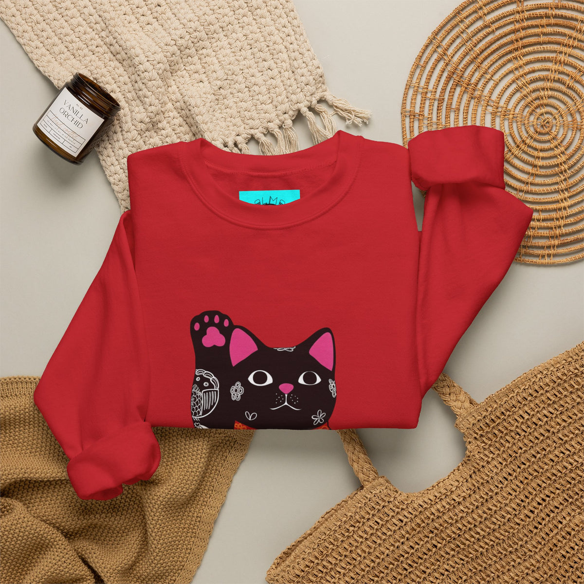 Good luck cat Unisex Heavy Blend™ Crewneck Sweatshirt