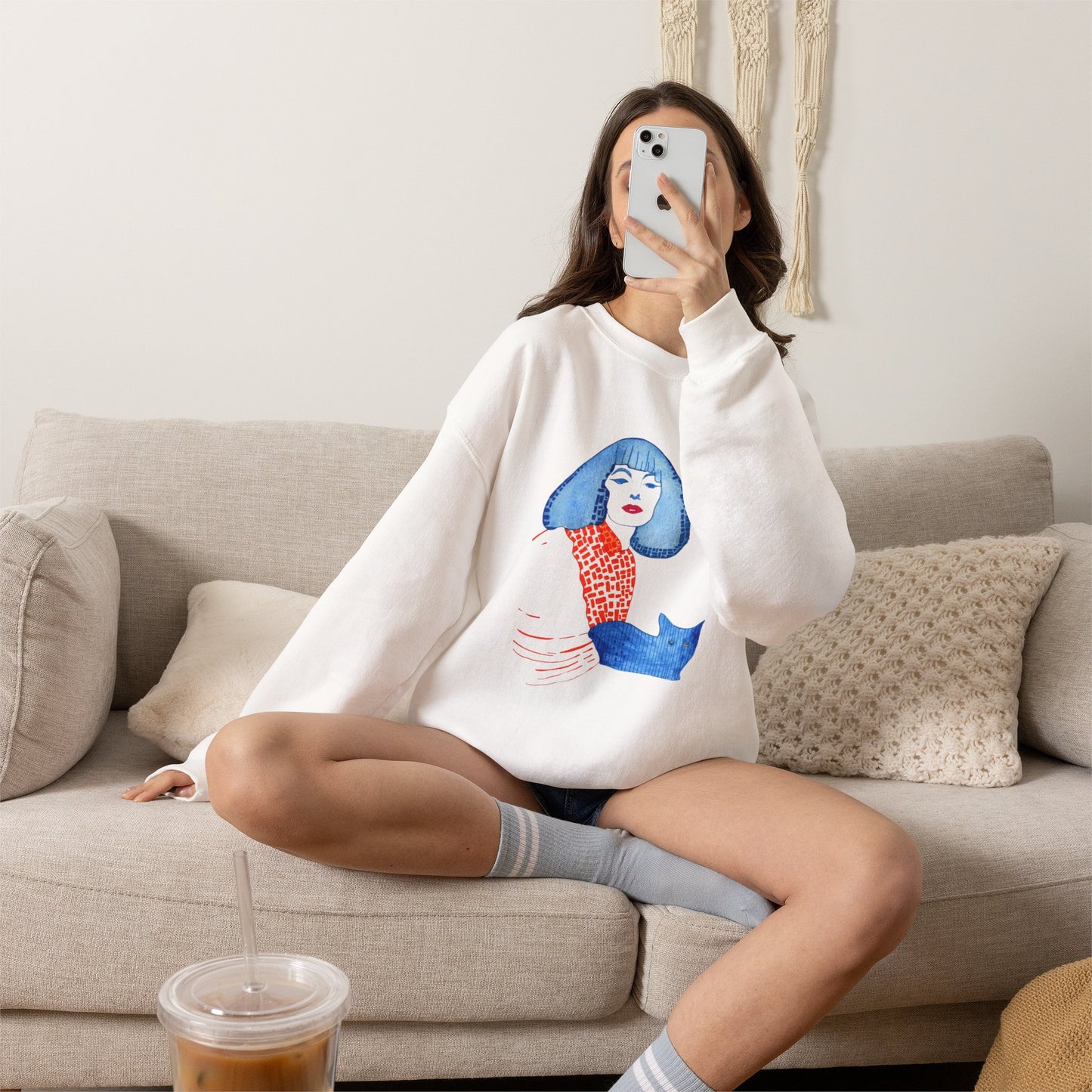 Cleopatra & Cat Unisex Heavy Blend™ Crewneck Sweatshirt
