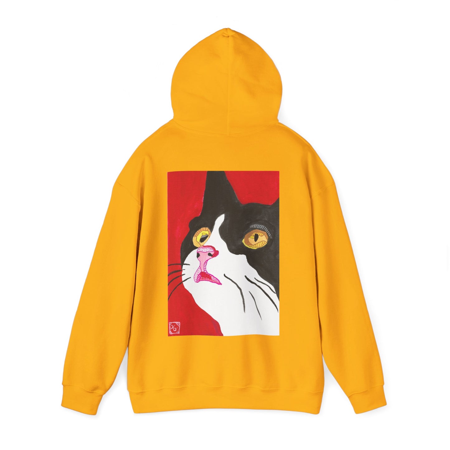 Cat Lover's Unisex Heavy Blend Hoodie - Artistic Cat Design