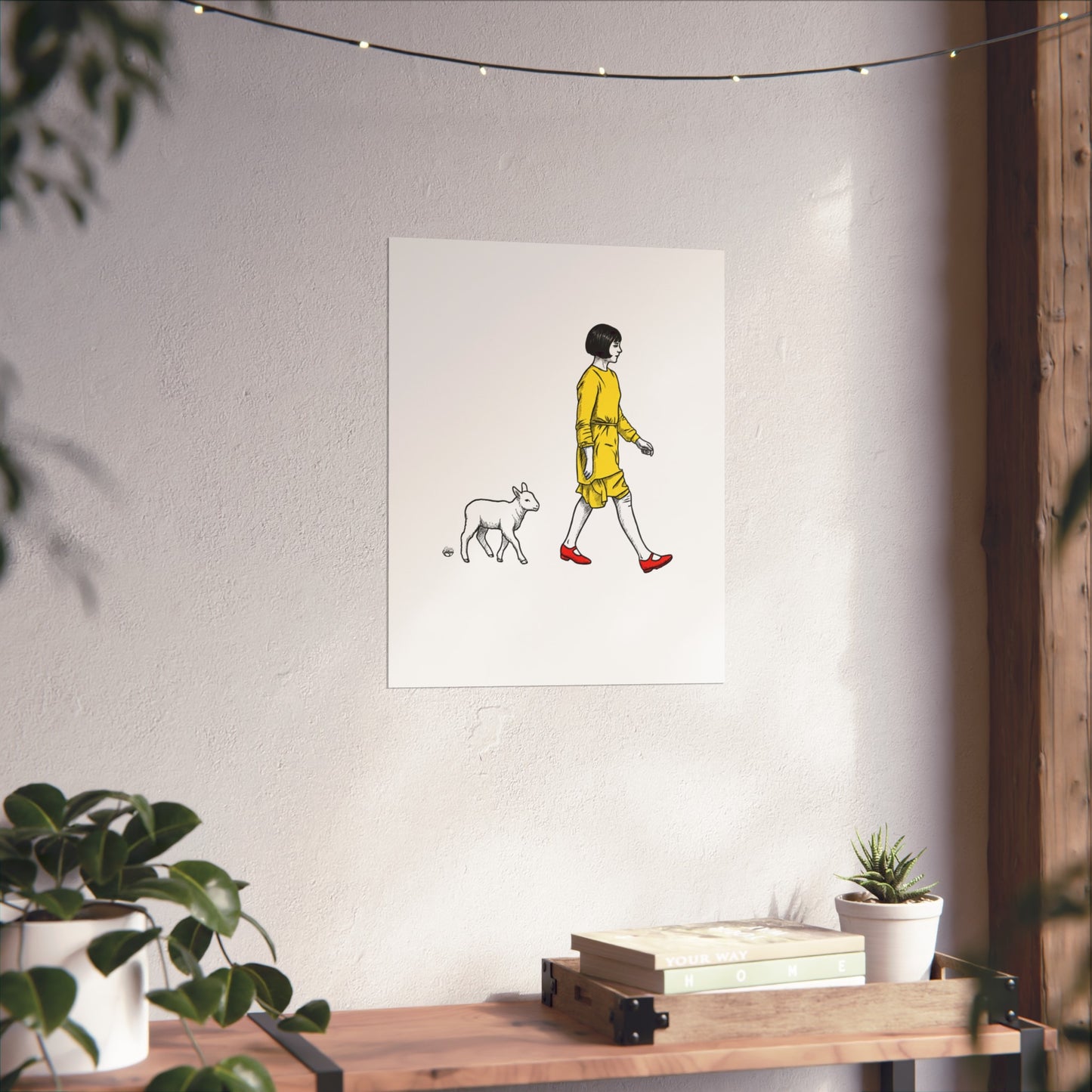 Violet and the lamb Fine Art Posters