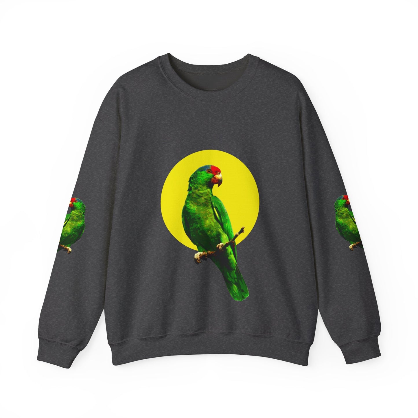 Vibrant Parrot Sweatshirt, Colorful Bird Apparel, Nature Lover Gift, Animal Print Crewneck, Casual Wear, Eco-Friendly Fashion