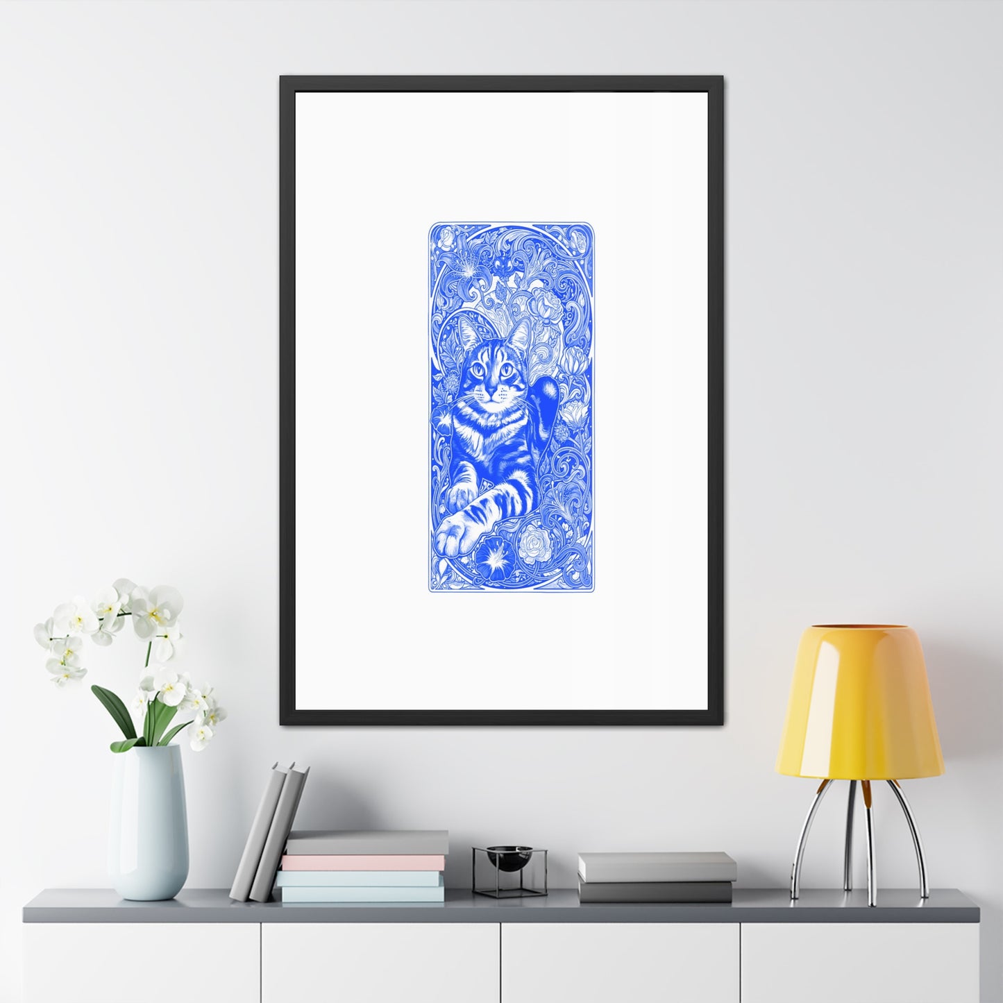 Art Nouveaux Cat Framed Posters