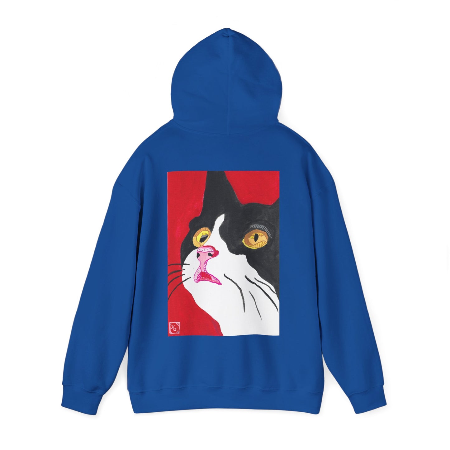 Cat Lover's Unisex Heavy Blend Hoodie - Artistic Cat Design
