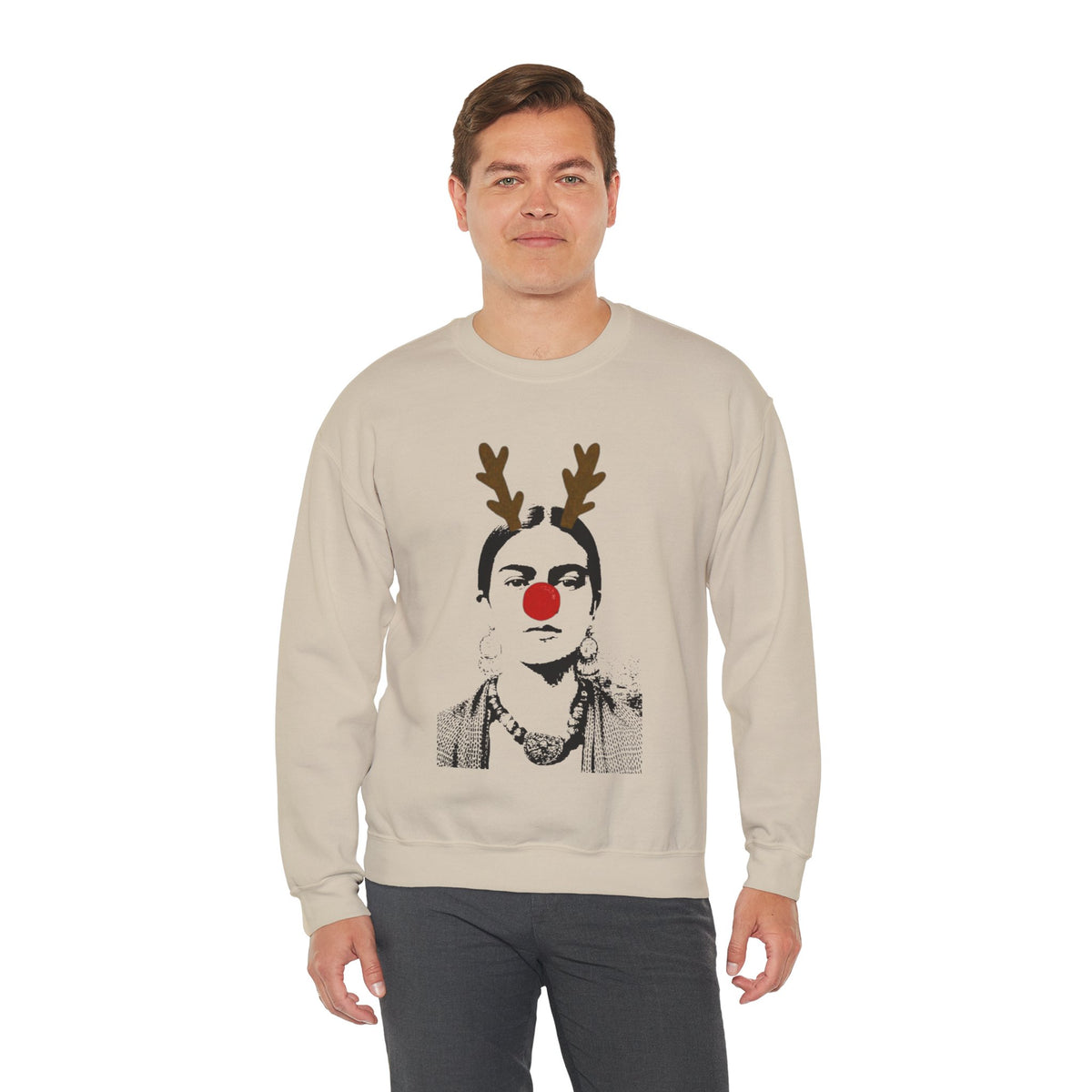 Frida on Christmas Unisex Heavy Blend™ Crewneck Sweatshirt