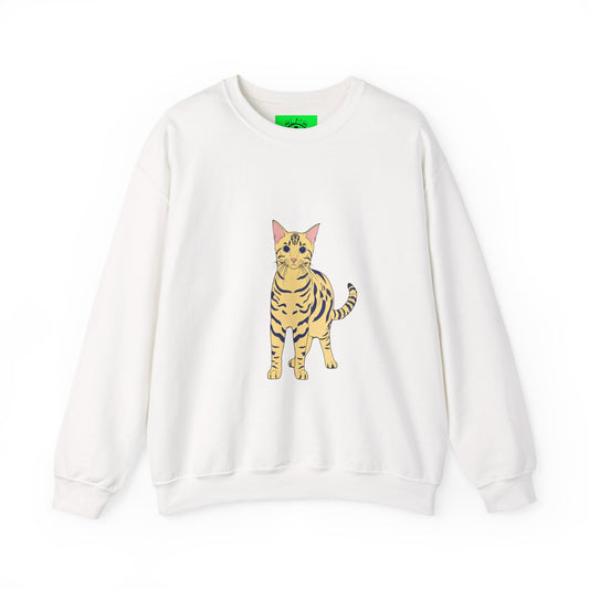 Bengal Cat cartoon Unisex Heavy Blend™ Crewneck Sweatshirt