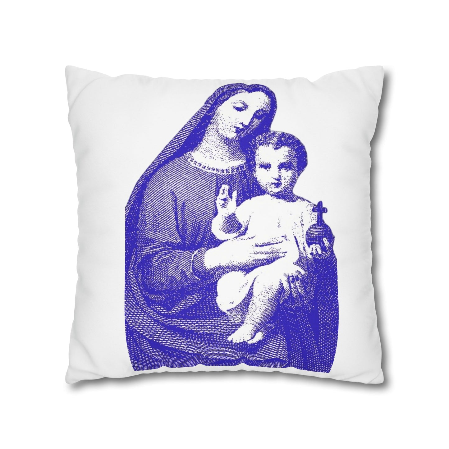 Saint Mary Square Poly Canvas Pillowcase