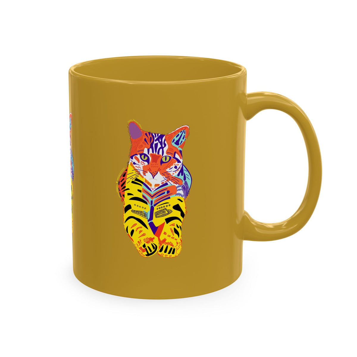 Tiger Cat Traditional Ceramic Mug