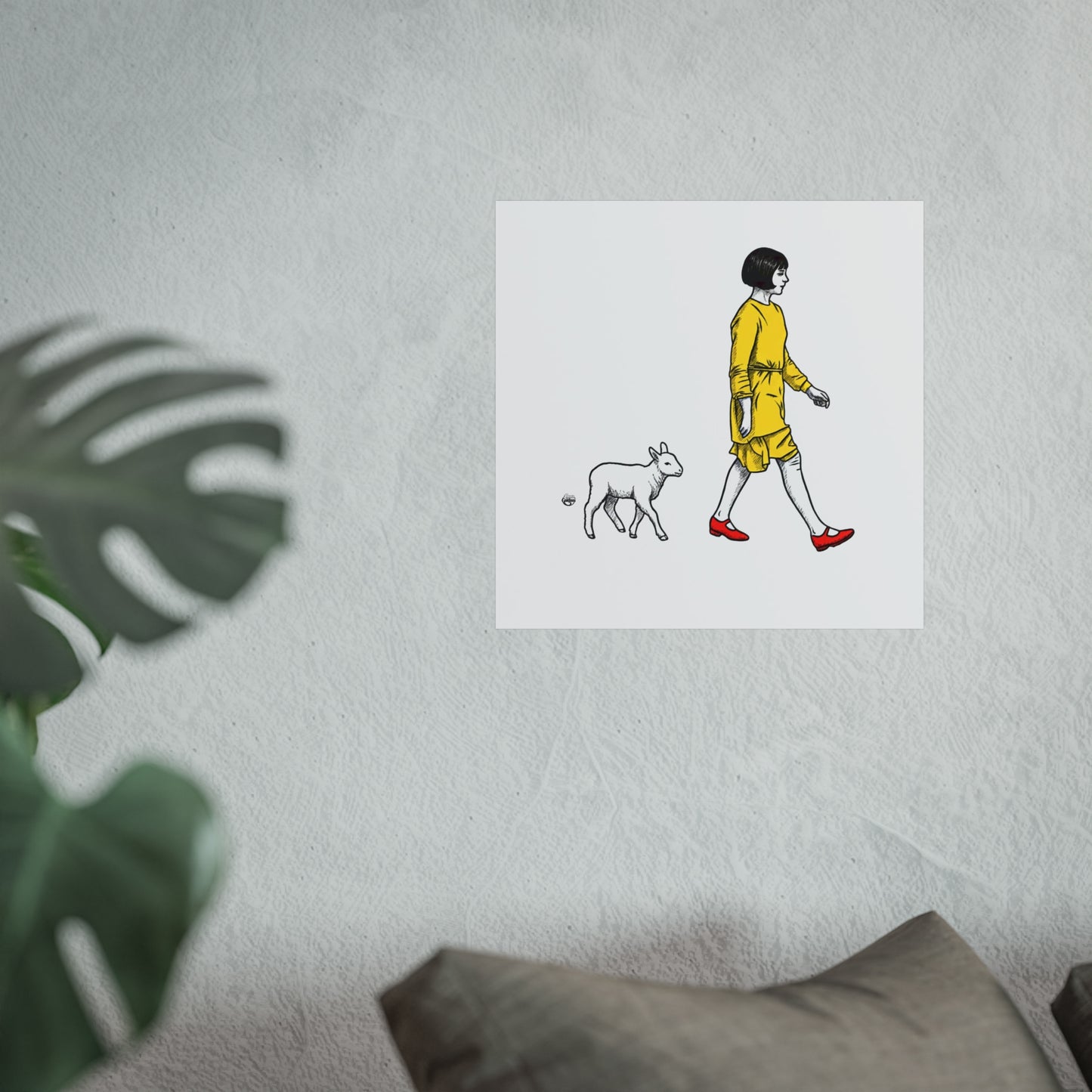 Violet and the lamb Fine Art Posters
