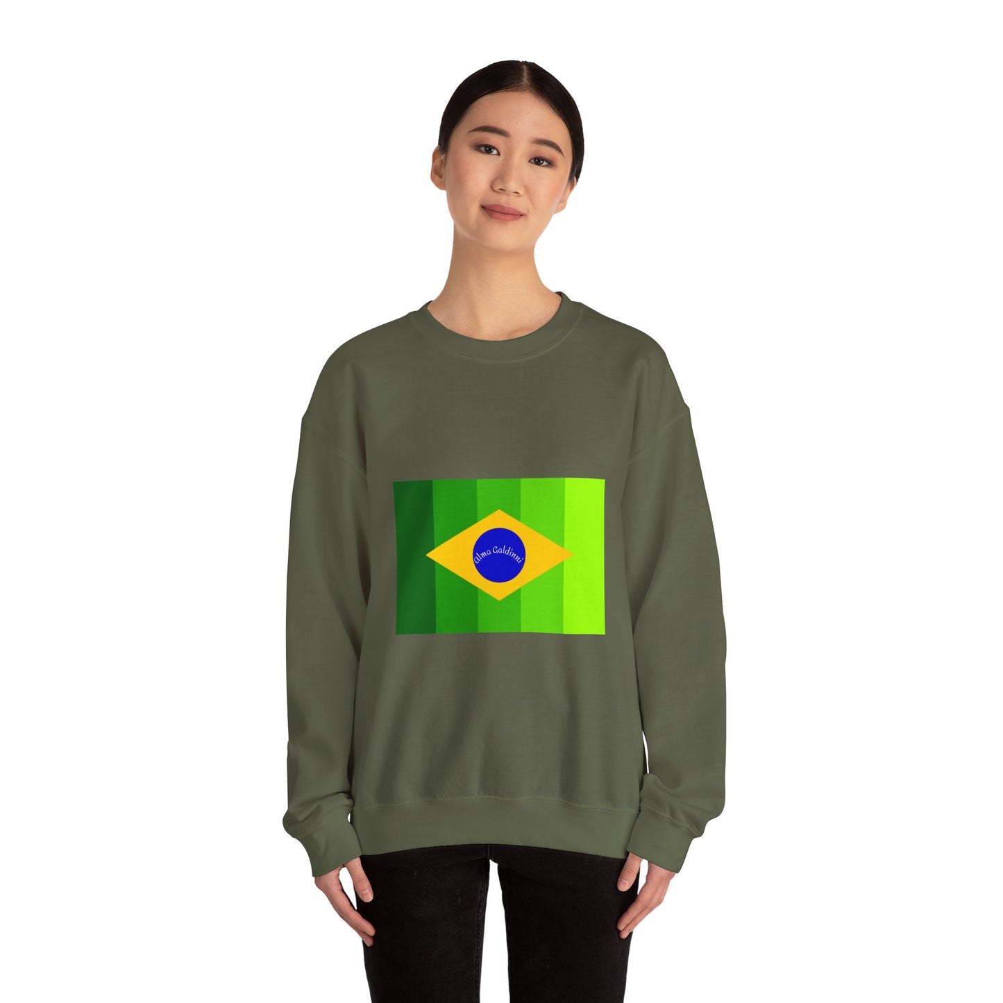 Brazilian flag Unisex Heavy Blend™ Crewneck Sweatshirt